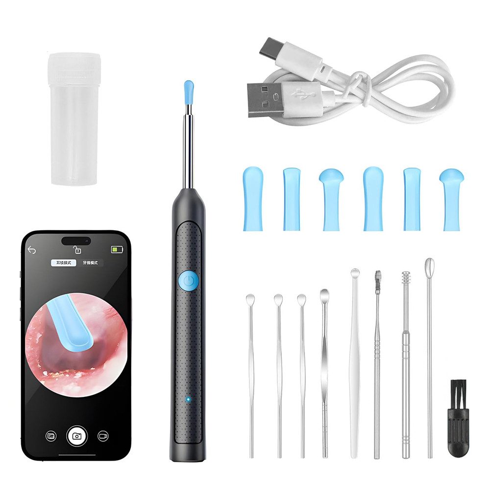 TUWENA Ohrenreiniger Ohrenschmalz Entferner Otoskop, Intelligenter Ohrenreiniger Mit Kamera