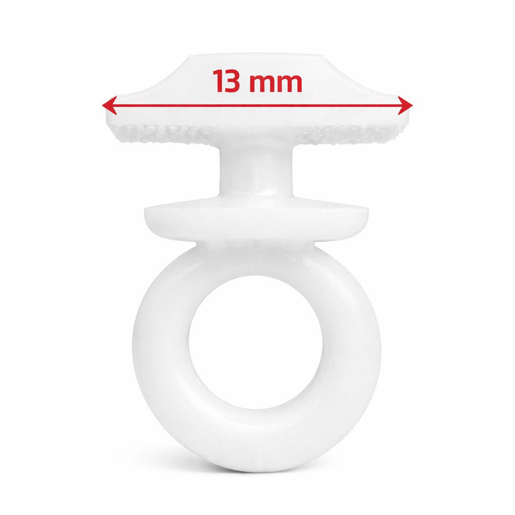 rewagi Gardinenschiene Endfeststeller weiss mit Ring, Feststeller, Zwischenfeststeller SMO, Verkaufseinheit: 10, 25, 50, 100 Stück