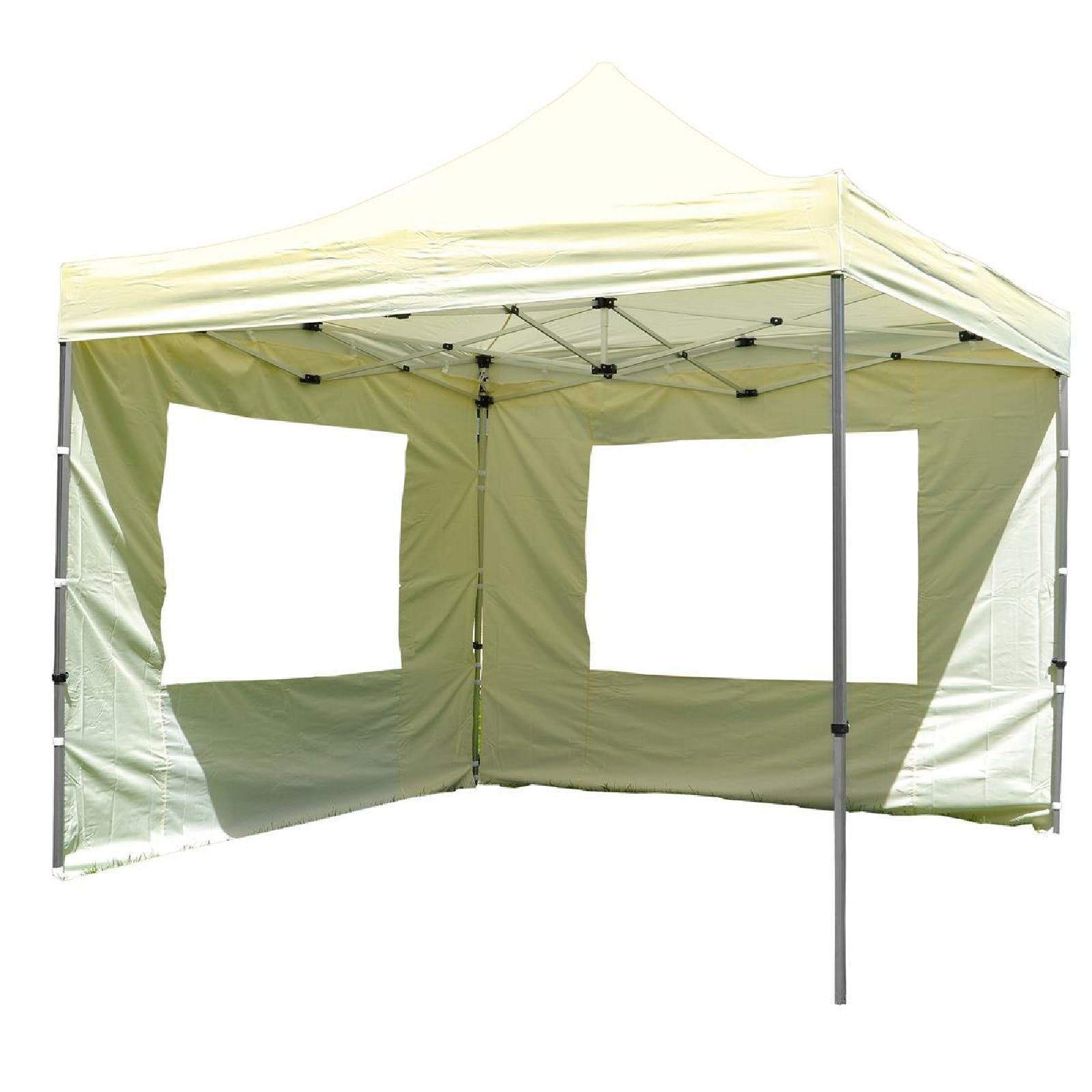 Faltpavillon Falt Pavillon 3x3m champagner+ Seitenteile