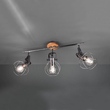 etc-shop LED Deckenspot, Leuchtmittel inklusive, Warmweiß, Retro Decken Lampe Gitter Spots verstellbar Ess Zimmer