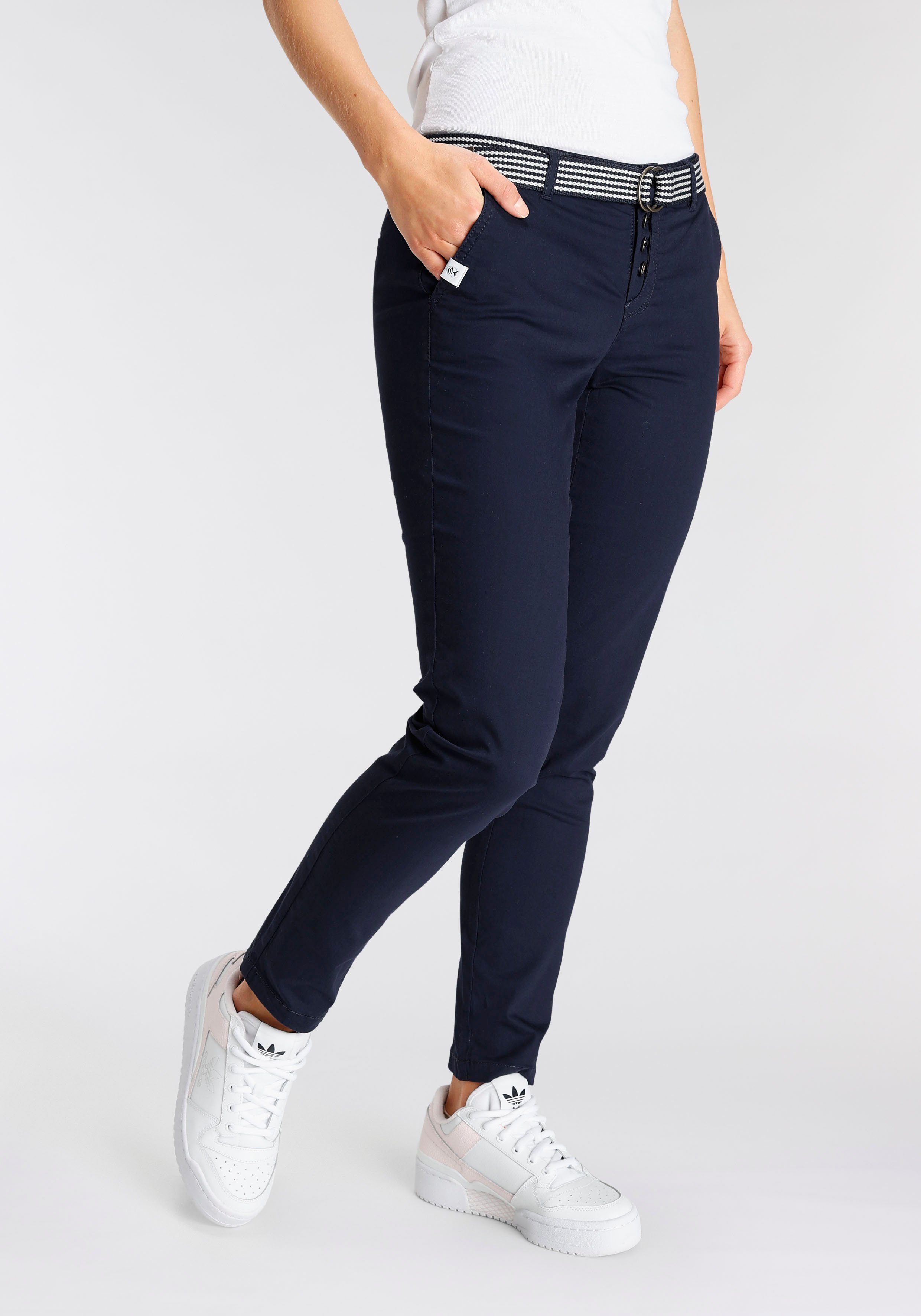 DELMAO Chinohose (Set, 2-tlg., mit Gürtel) mit passendem Gürtel günstig online kaufen