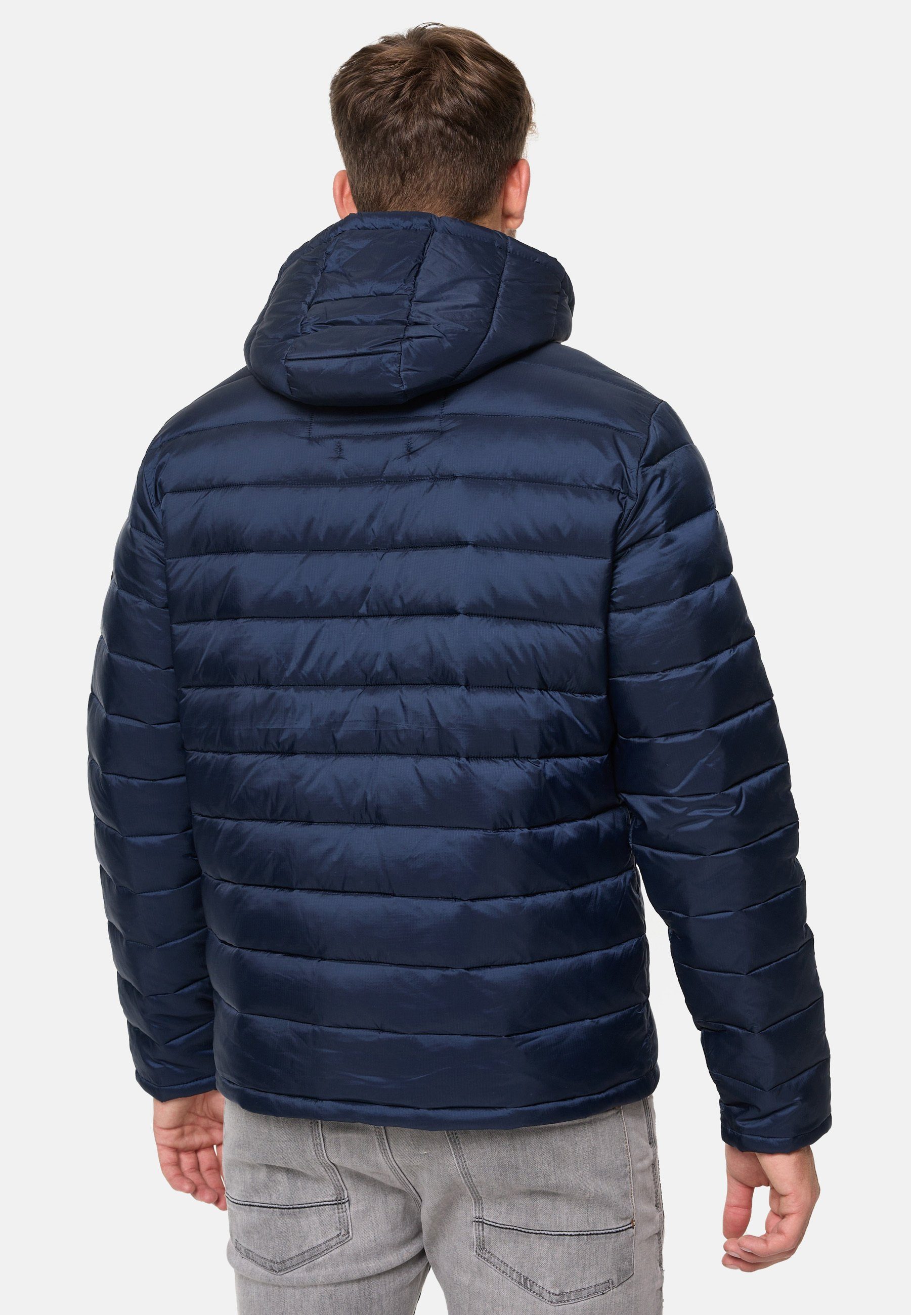 Indicode Steppjacke Herren Hampshire Herrenjacke Daunen-Optik mit elastischen Bündchen
