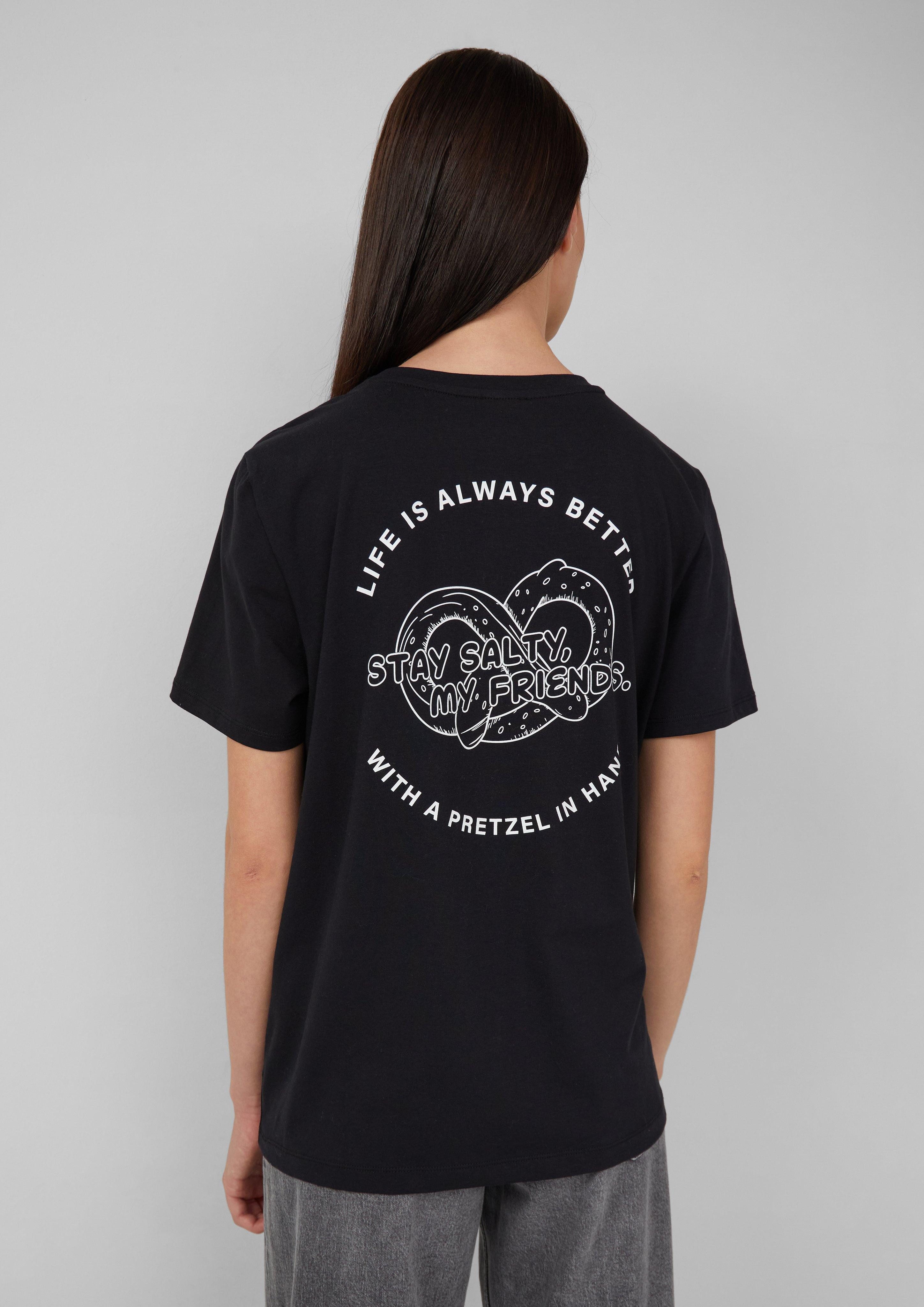 s.Oliver Kurzarmshirt Baumwollshirt mit Front- und günstig online kaufen