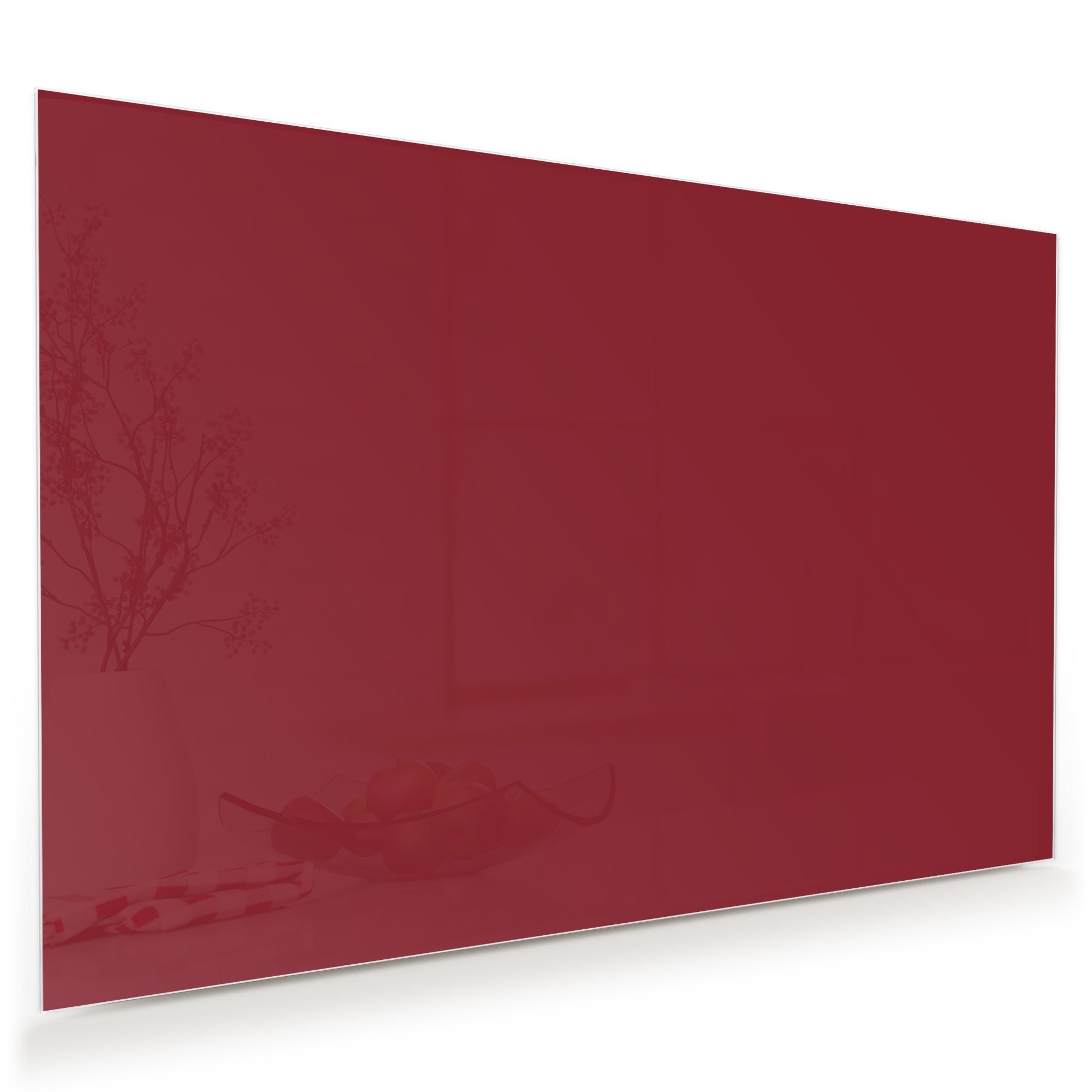 Primedeco Glasbild Wandbild Weinroter Hintergrund II mit Aufhängung, Farben