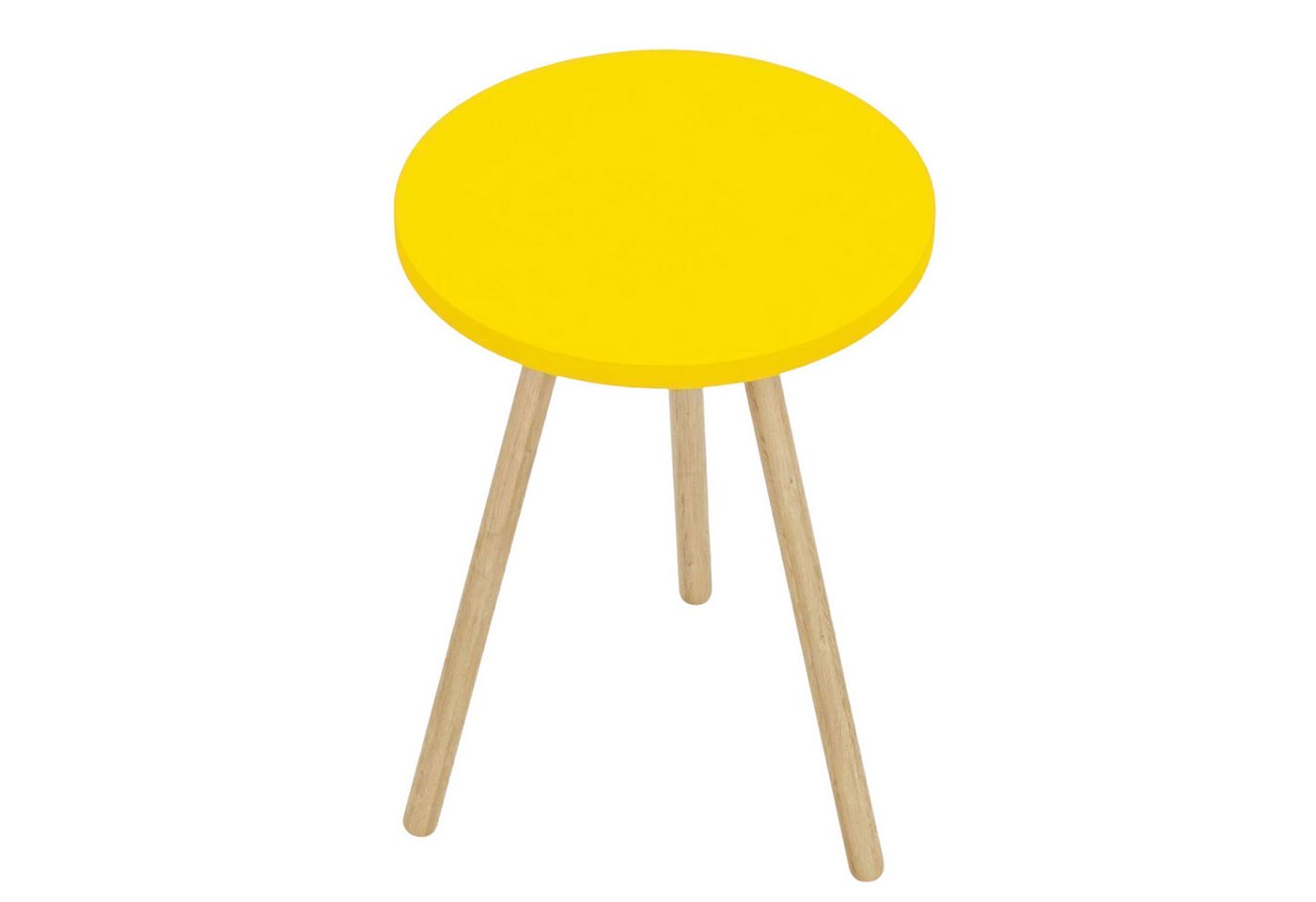 Jungengel Beistelltisch Kaffeetisch Dreibein 9x Farben Holz Ablagetisch Nachttisch Rundtisch, Vintage & Retro, Einfacher Aufbau, TSE, ISO 9001 und FSC