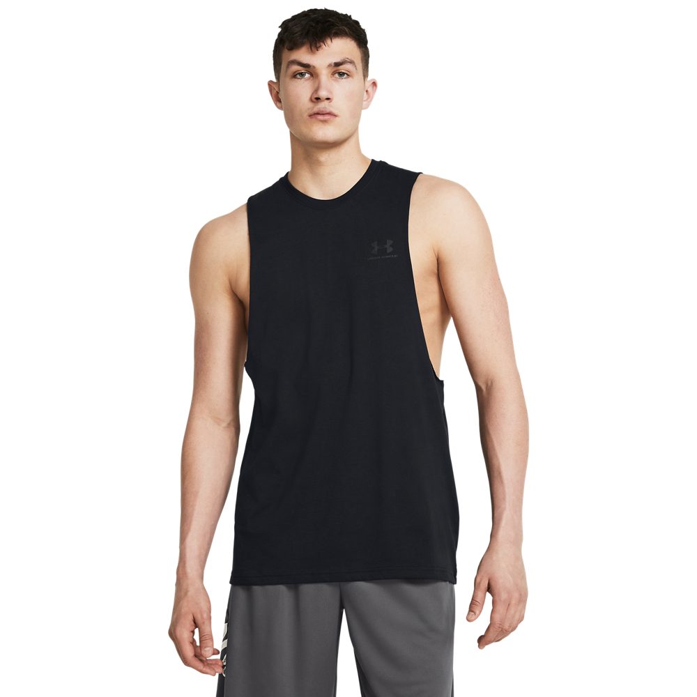 Under Armour® Funktionstop UA LEFT CHEST CUT OFF TANK leichtes Design, weiches Material, schnell trocknender Stoff