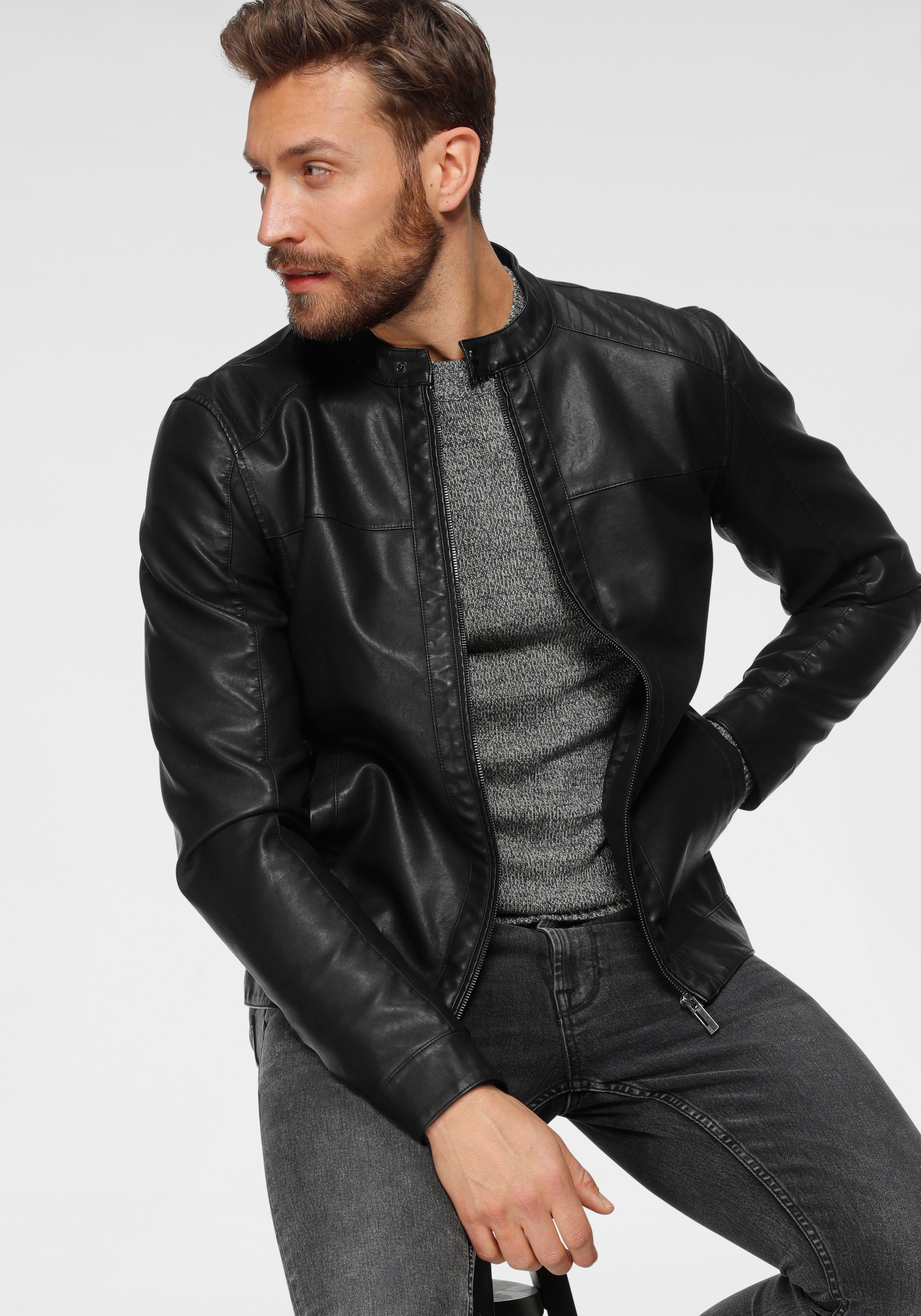 ONLY & SONS Bikerjacke »MIKE PU RACER JACKET« | OTTO