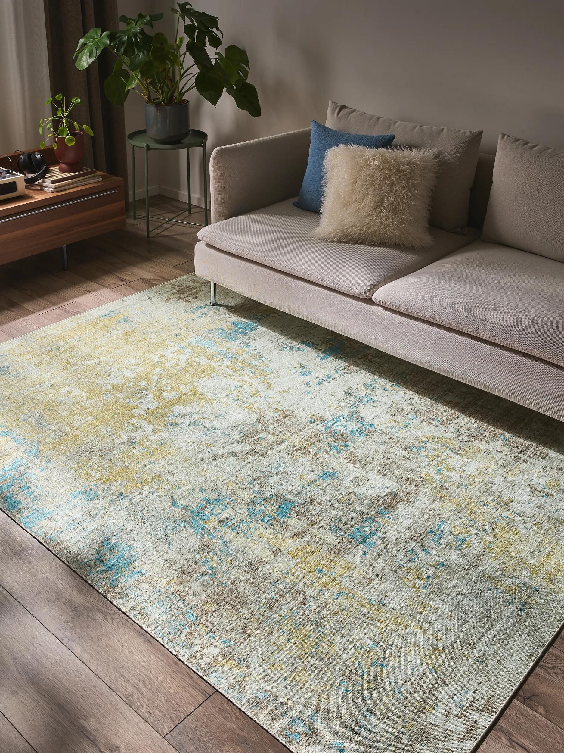 benuta Teppich Laury, rechteckig, Höhe: 5 mm, Teppich Wohnzimmer, Schlafzimmer, Esszimmer, Flur, Kunstfaser, Cozy