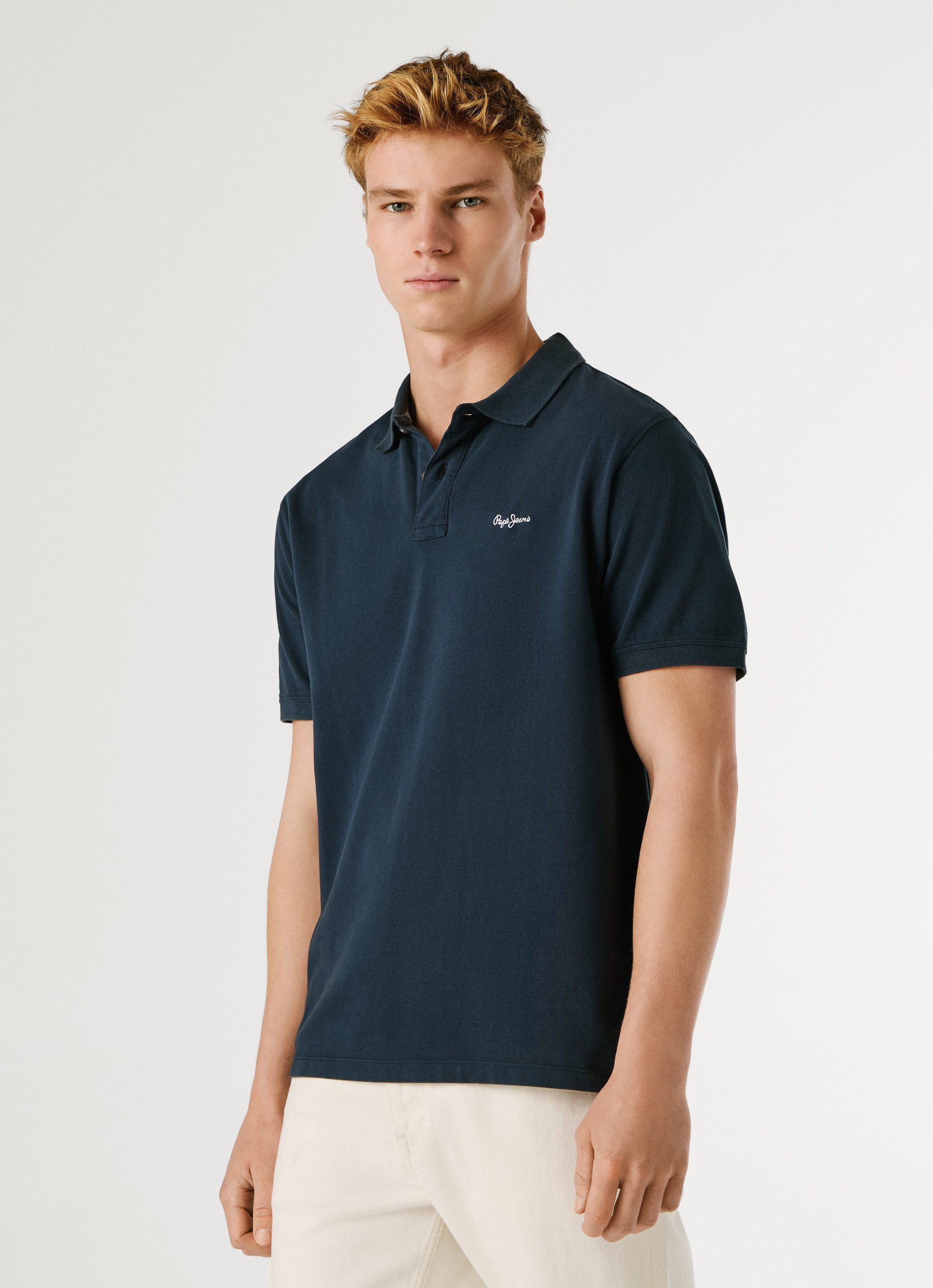 Pepe Jeans Poloshirt OSCAR aus Baumwoll-Piqué, mit Logostickerei