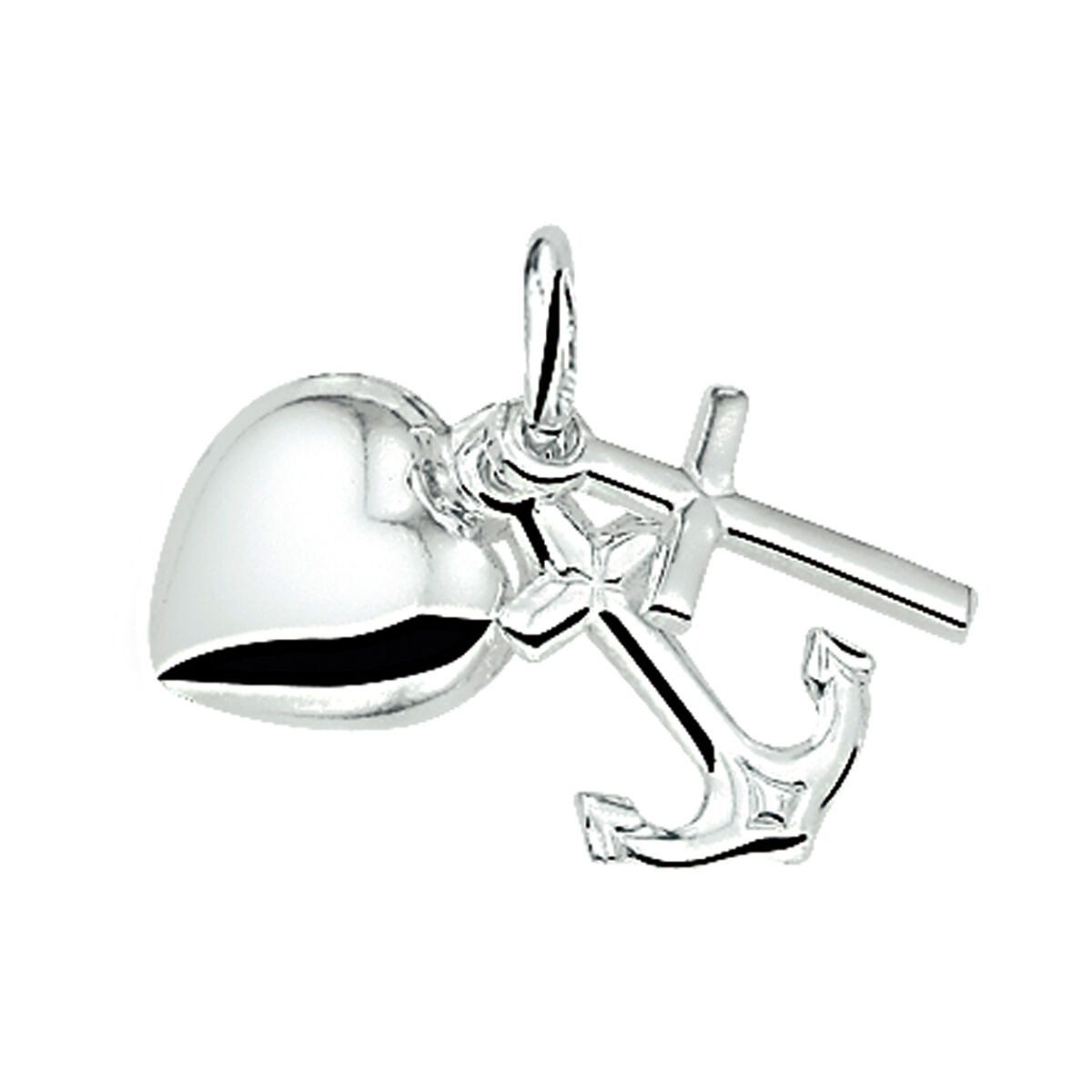 NICEANDnoble Kette mit Anhänger 925er Silber Anhänger Glaube, Liebe, Hoffnu günstig online kaufen