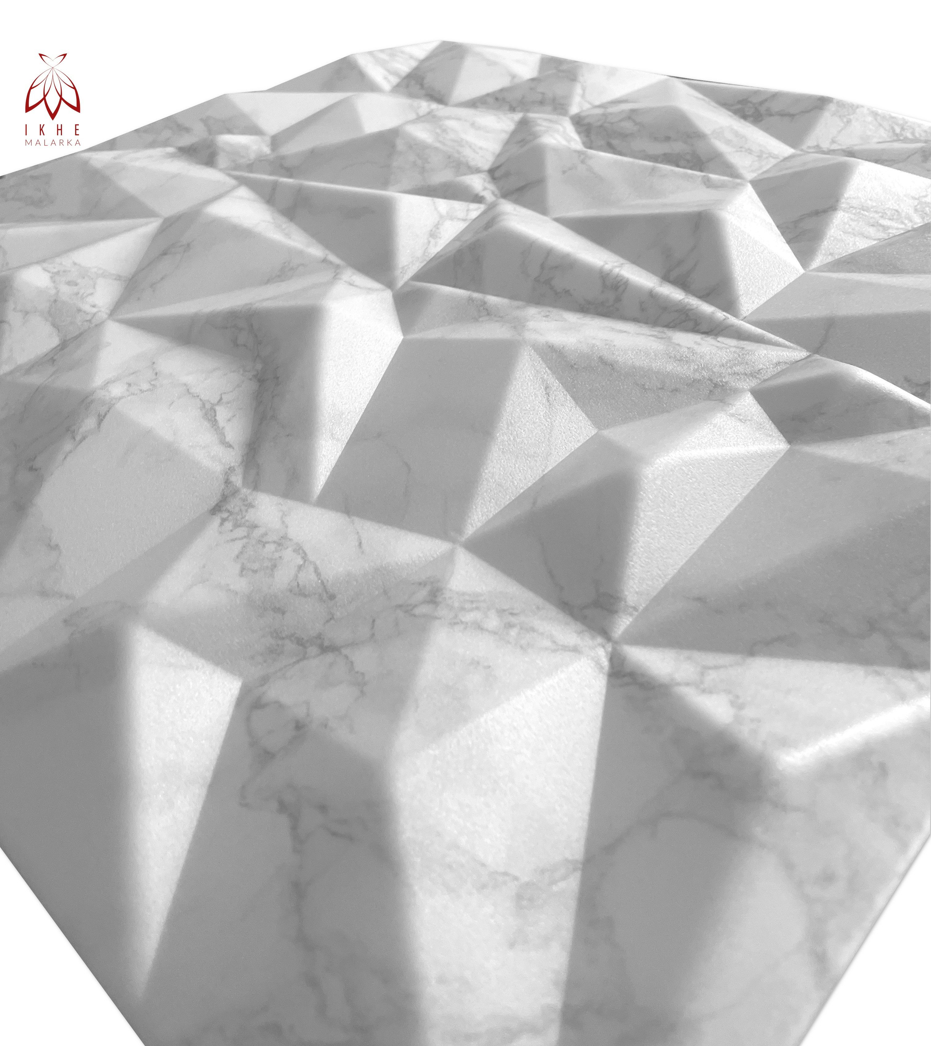 IKHEMalarka 3D Wandpaneel aus Polystyrol Styropor XPS 4m²/16 Stück, BxL: 50,00x50,00 cm, 0,25 qm, (16-tlg) 3D Paneelen für Decke oder Wand