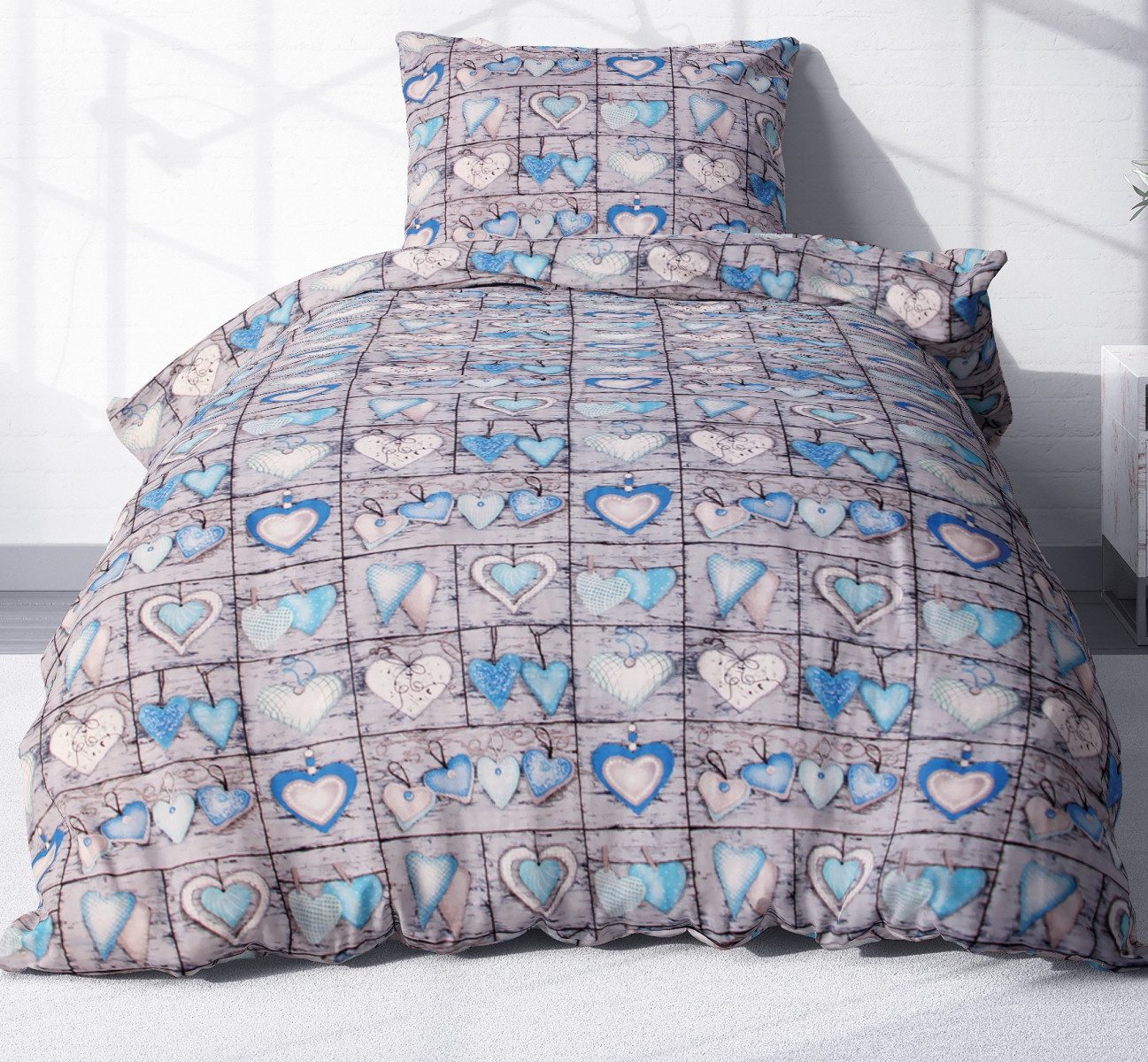 Heubergshop Bettwäsche, Seersucker, 2 teilig, 155x220cm günstig online kaufen