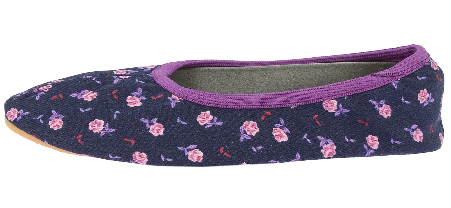 Beck Schläppchen Nostalgie Gymnastikschuh (bis Gr. 38 erhältlich) mit rutschfester Gummi-Sohle – Bild 3 von 5
