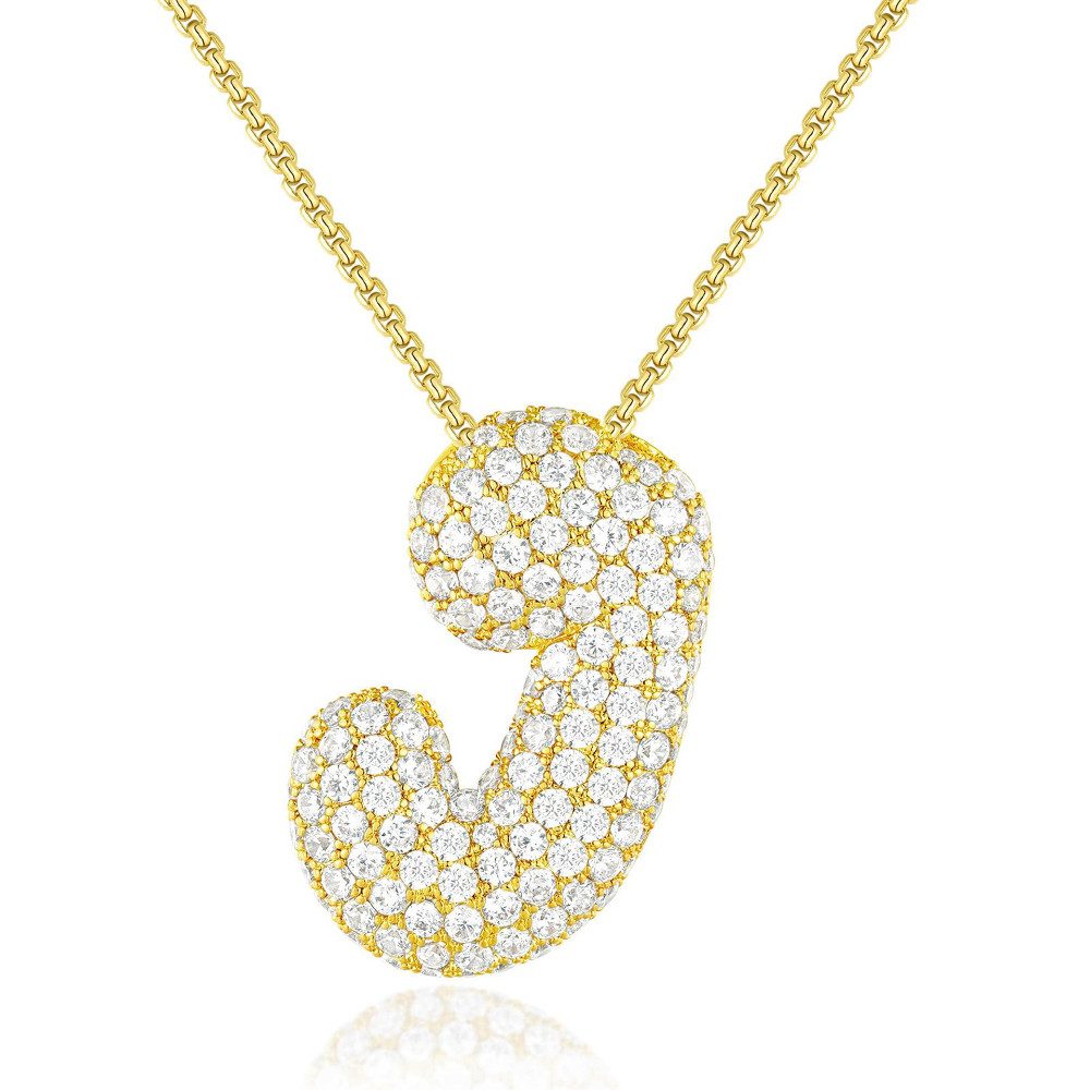Blusmart Charm-Kette Initial Charm A-Z Buchstaben Anhänger Halskette (Funke günstig online kaufen