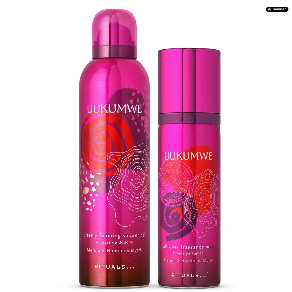 Rituals Duschgel Rituals Uukumwe Duschgel und All-over Fragrance Duo, Pflegendes Duschgel und alkoholfreies Haar- & Körperspray Set