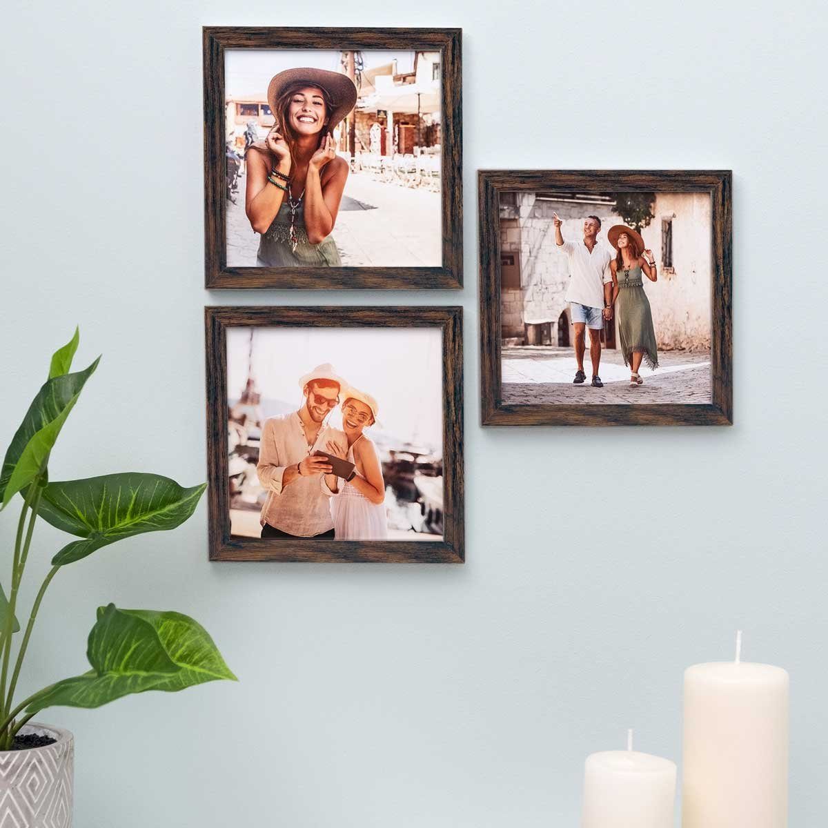 PHOTOLINI Bilderrahmen 3er Set, stabiles MDF-Holz, günstig online kaufen