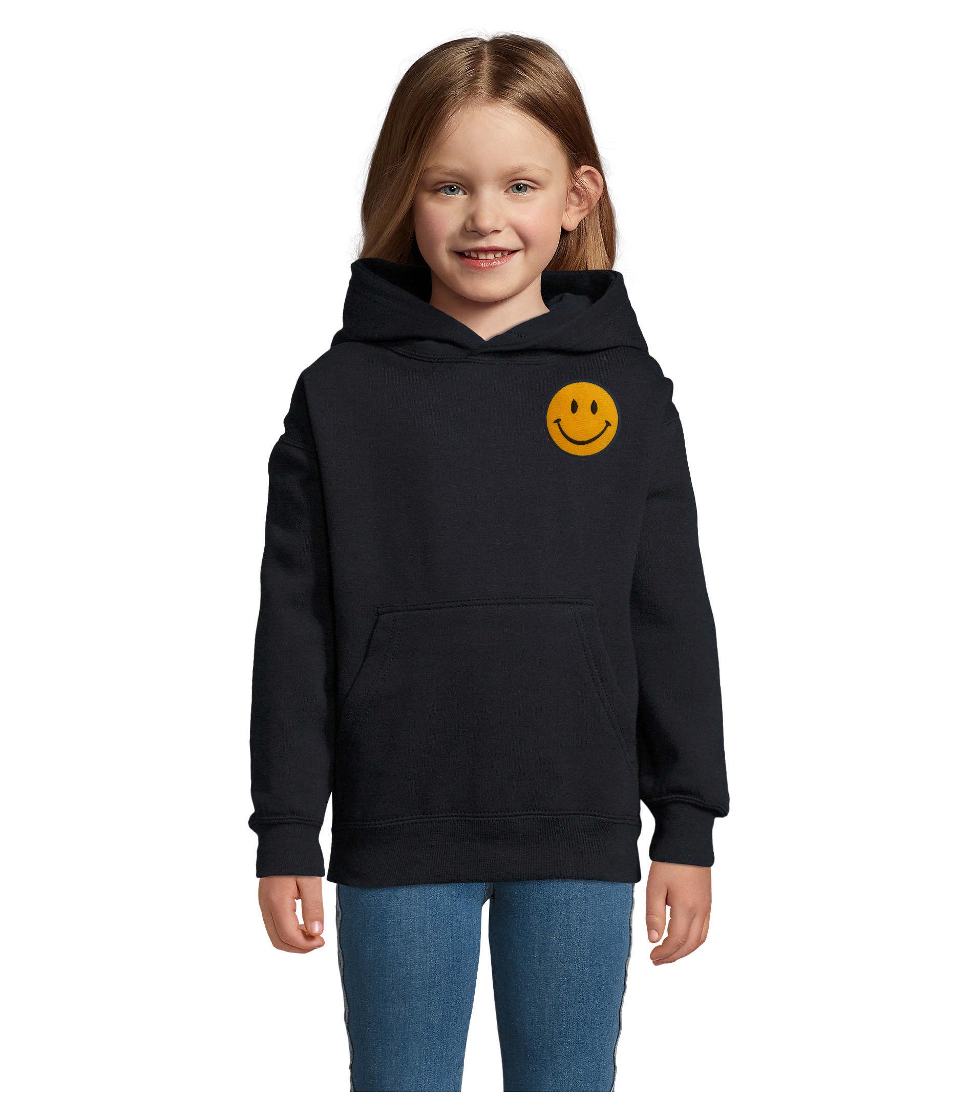 Hoodie Hoodie Kinder Kapuzenpullover Smiley Face Patch Grinser Freizeit Look