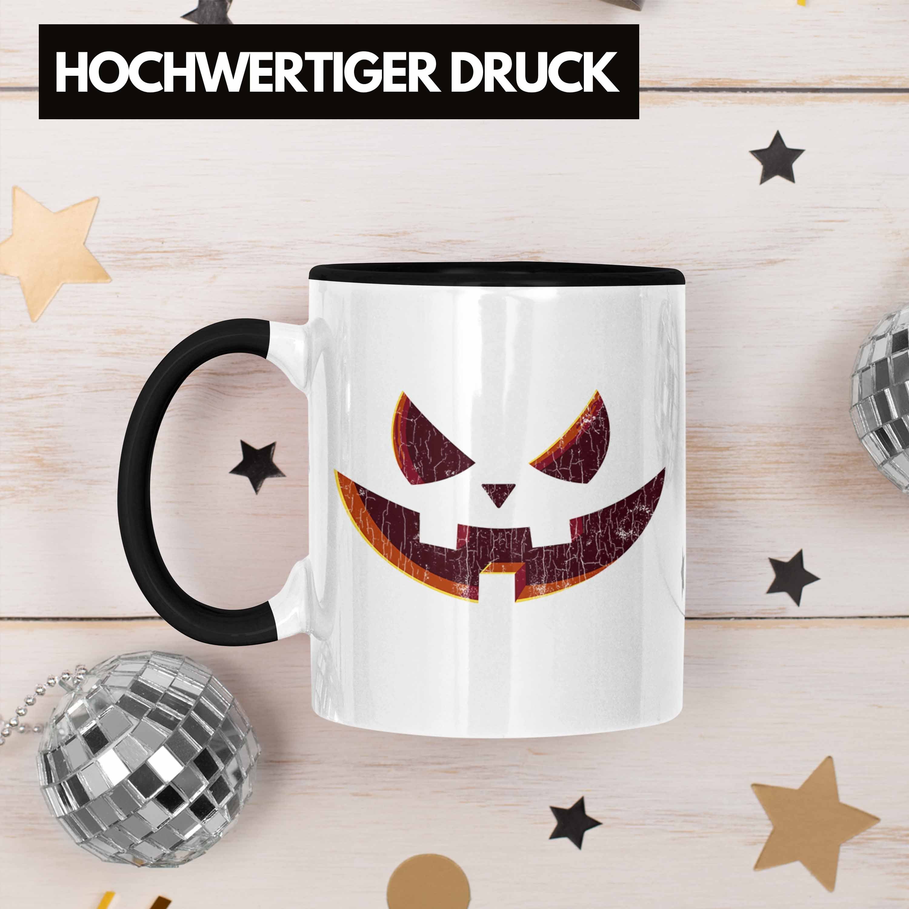 Schwarz Kürbis Kürbis Becher Tasse Tasse Halloween Dekoration Trendation Gesicht