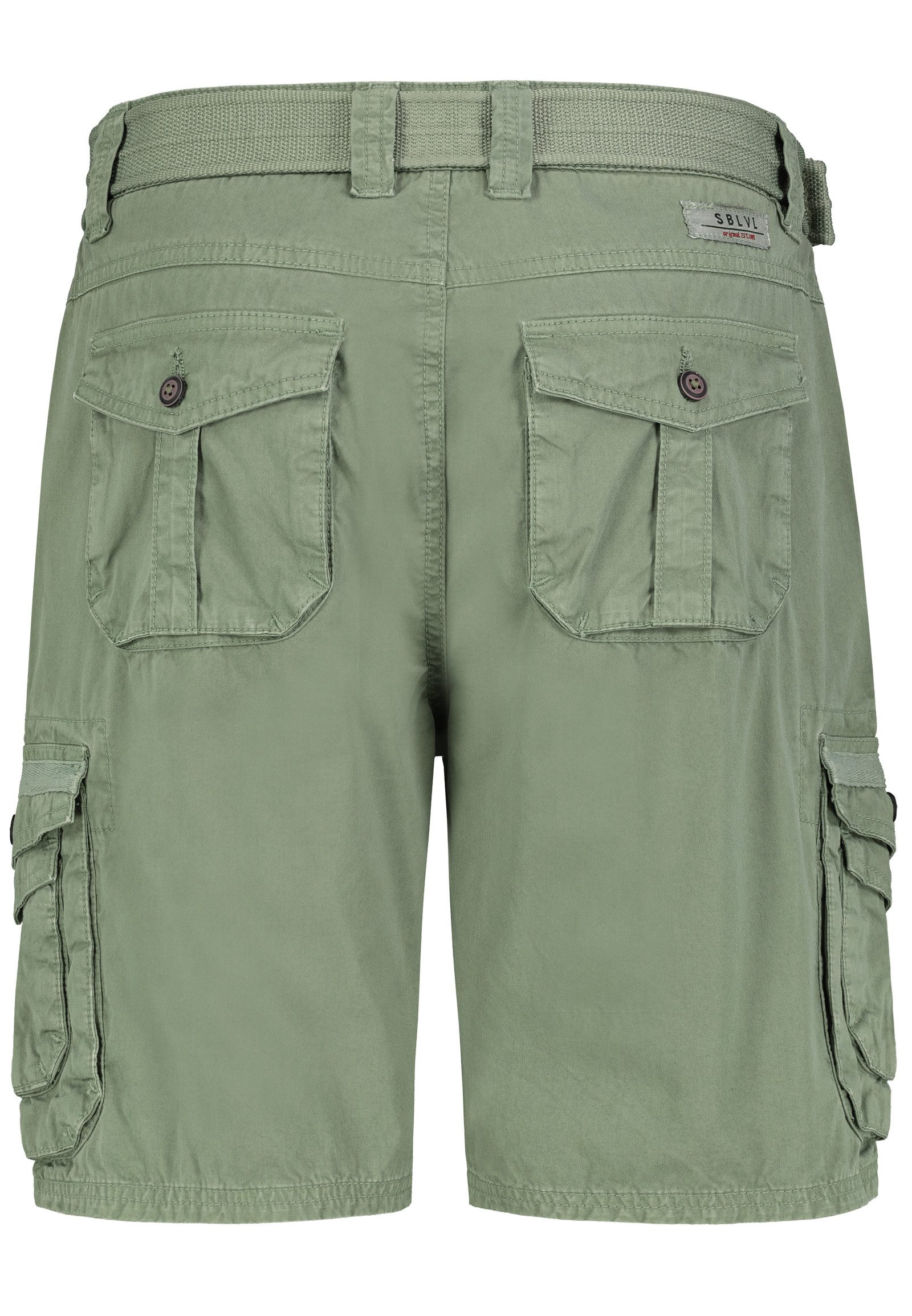 SUBLEVEL Cargoshorts Herren Cargo Shorts kurze Hose Bermuda Knielang Short Sommer + Gürtel – Bild 5 von 5