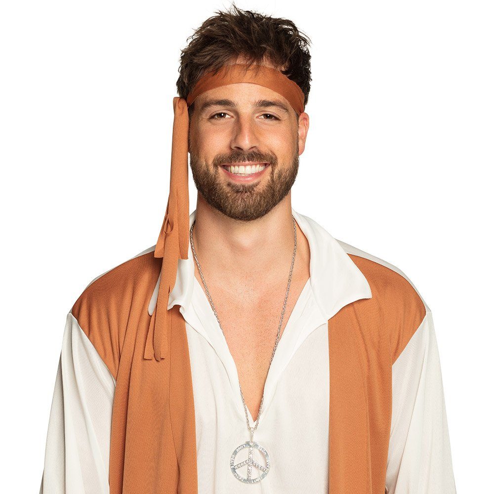 Boland Kostüm Hippie Halskette 'Love Peace Hope', Silber günstig online kaufen