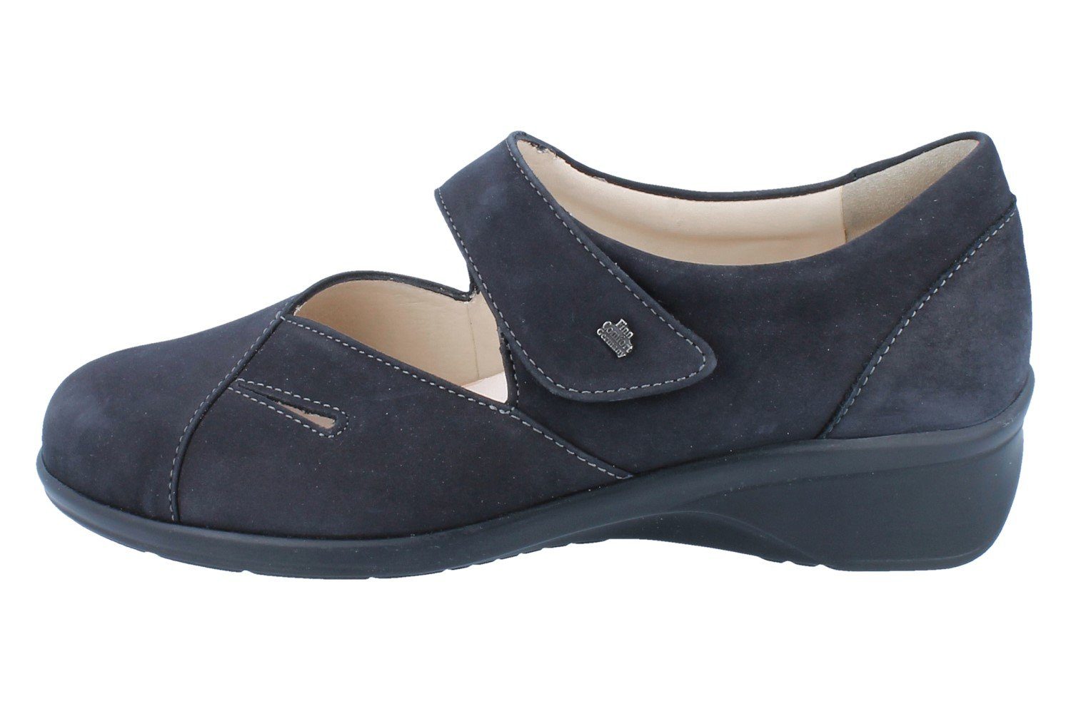 Finn Comfort FINN COMFORT Aquila Damen Ballerina schwarz Nubukleder - Größe: UK Schnürschuh Wechselfußbett