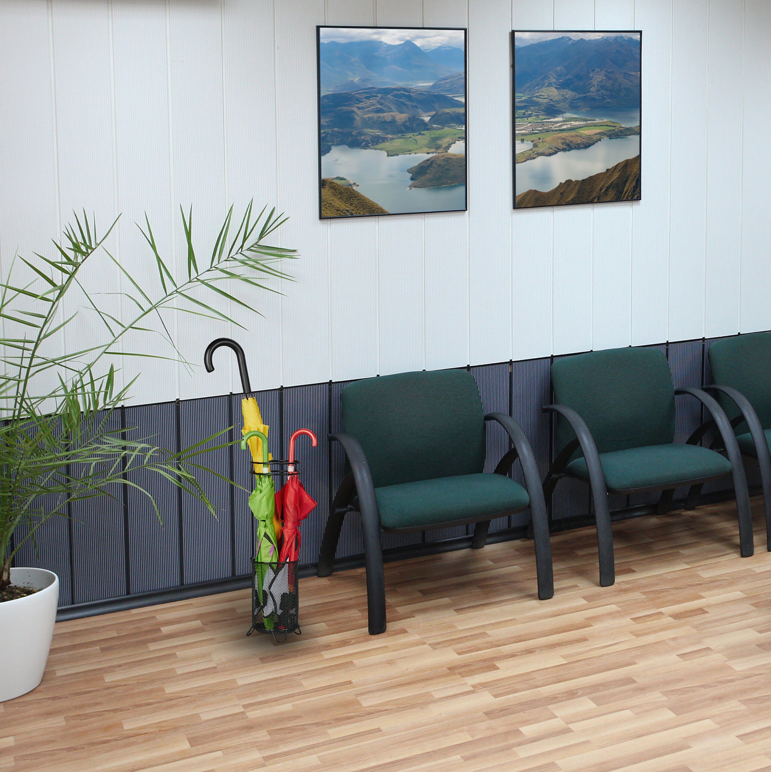 relaxdays Schirmständer Regenschirmständer aus Metall (1 St), schwarz – Bild 2 von 5