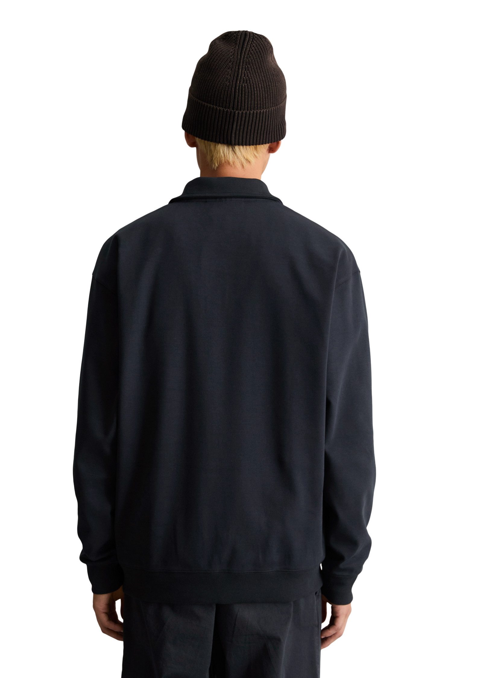 Marc O'Polo DENIM Langarm-Poloshirt Polo-Sweatshirt regular aus schwerem Interlock Jersey – Bild 2 von 5