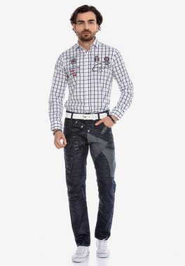 Cipo & Baxx Bequeme Jeans im Patchwork-Look in Straight Fit