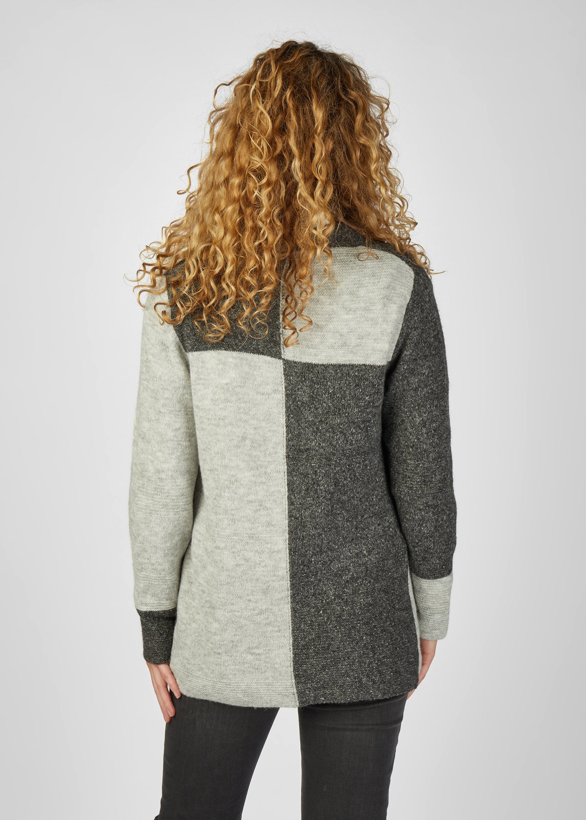 Rabe Strickjacke mit kontrastfarbenen Muster günstig online kaufen