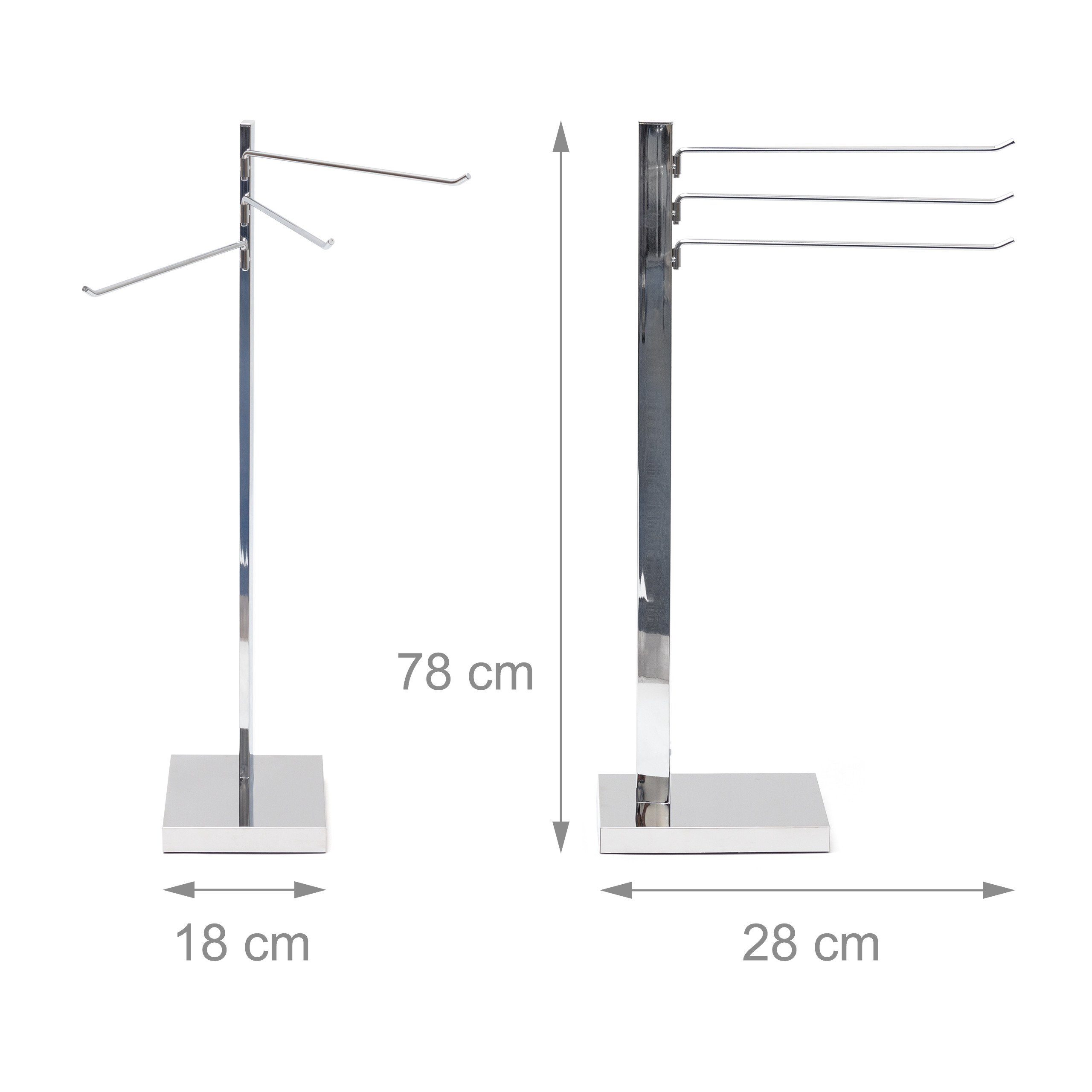 relaxdays Handtuchständer verchromt günstig online kaufen