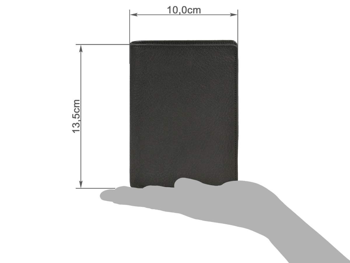 Sonnenleder Geldbörse Rhein Portemonnaie Herren Leder im Hochformat 7 Kartenfächer sehr edel, Herrenbörse, Portemonnaie, Hochformat, herausnehmbares Kartenetui