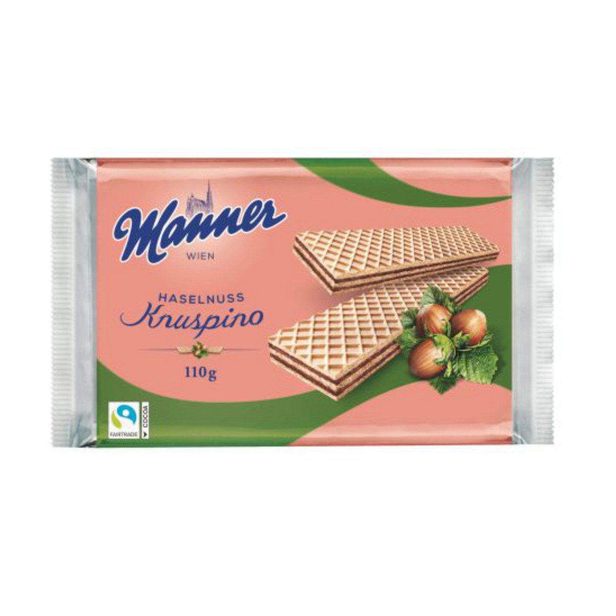 Manner Kekse, Manner Knuspino Haselnusswaffeln mit Haselnusscremefüllung 110g