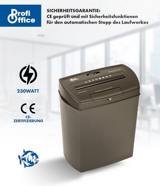 ProfiOffice Aktenvernichter ProfiOffice Aktenvernichter Piranha EC 7 CC 4*39, Extra Behälter für CD Reste