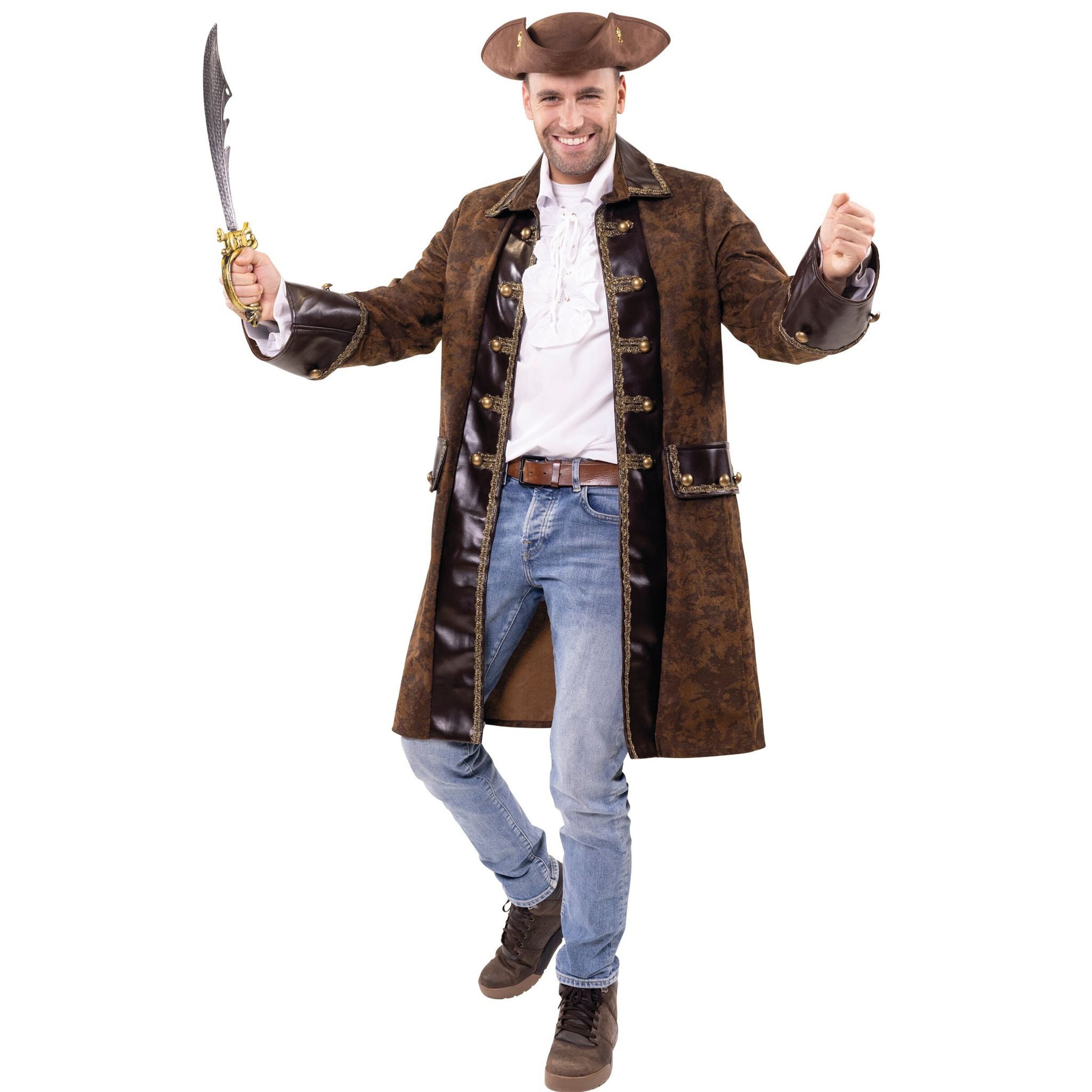 Party x People Kostüm William – Piratenmantel für Herren