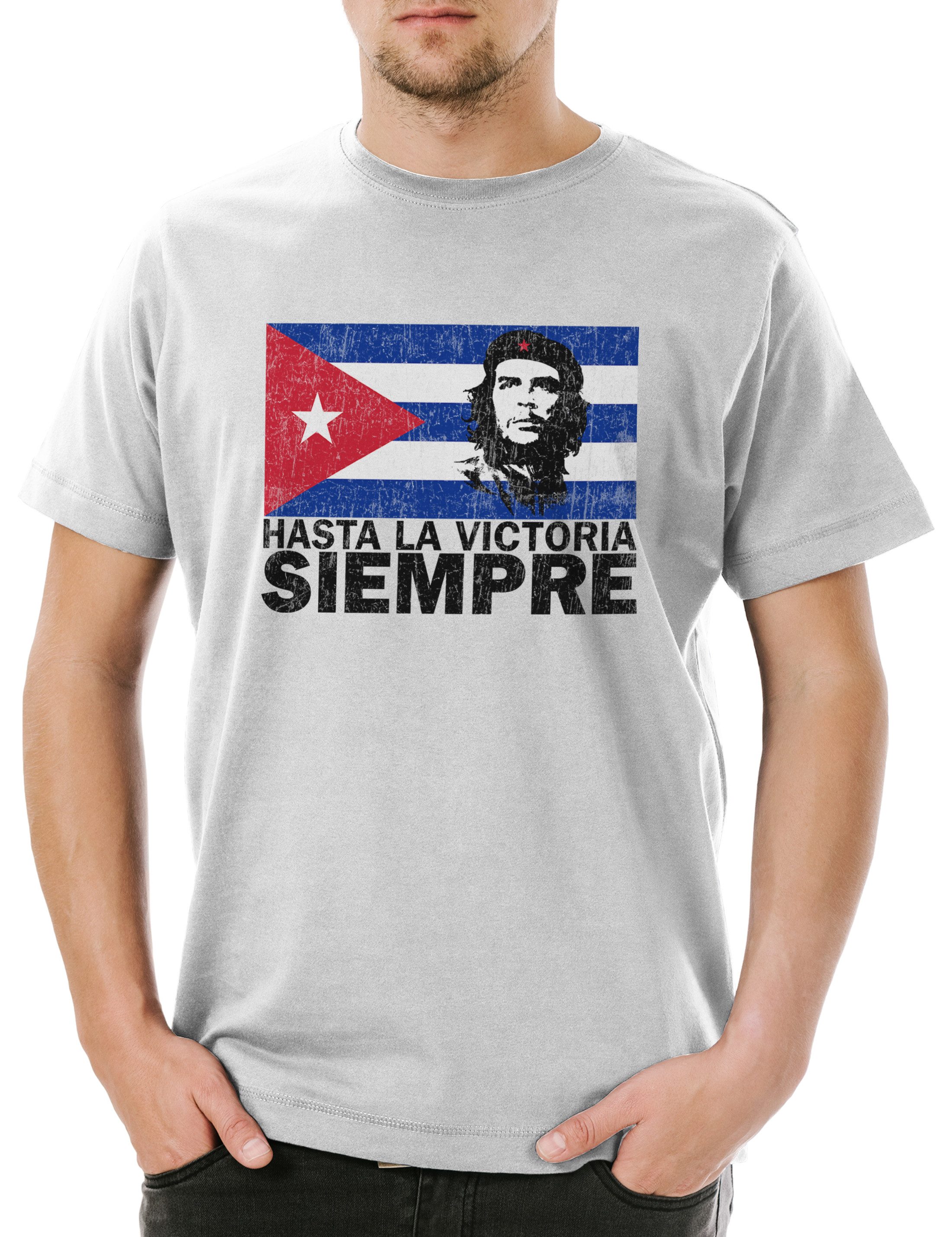 Print-Shirt Hasta La Victoria Siempre II Herren T-Shirt Che Guevara Castro Cuba