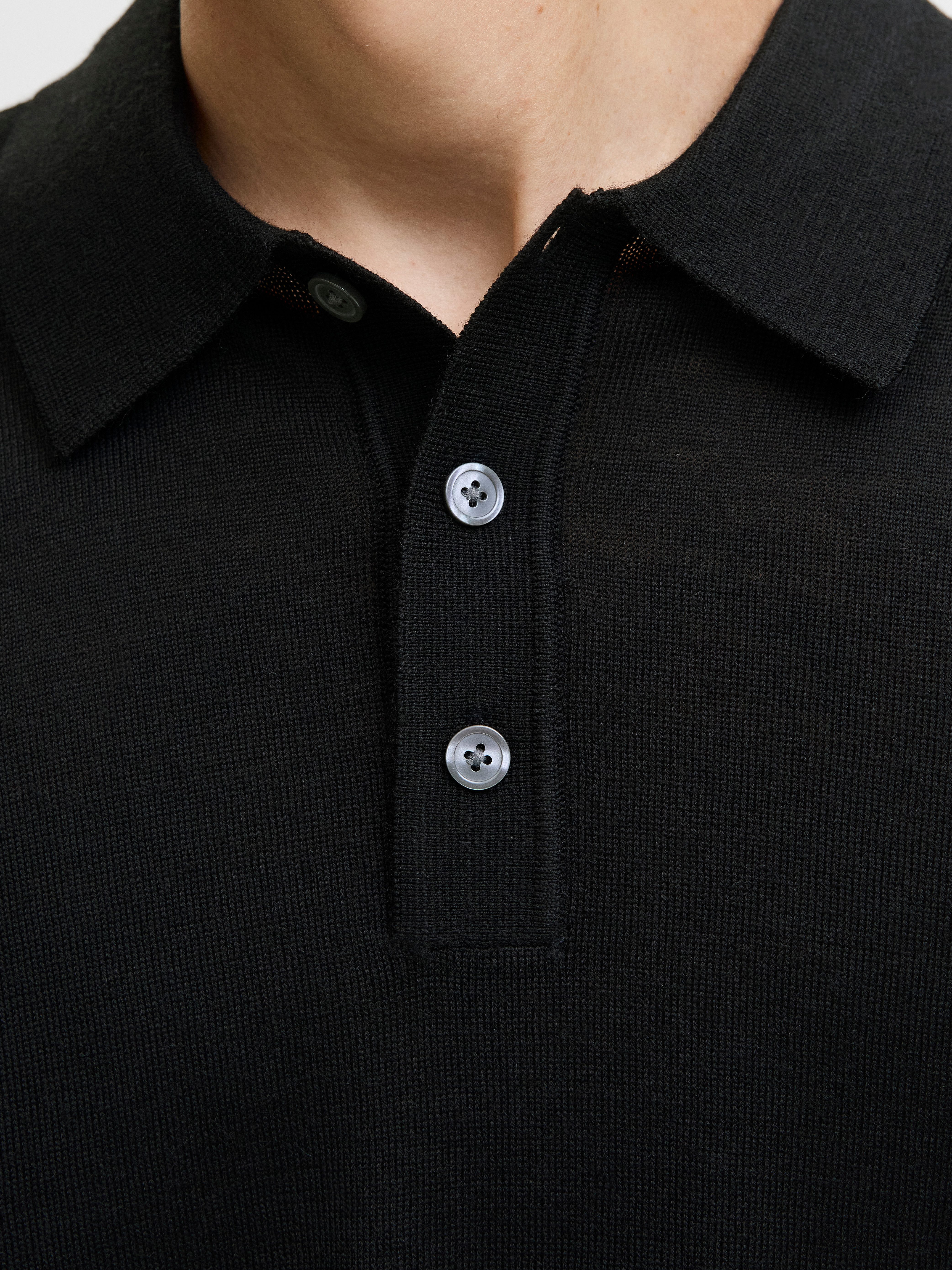 Jack & Jones Polokragenpullover JPRBLAMERINO KNIT POLO Wolle, regular fit – Bild 4 von 5