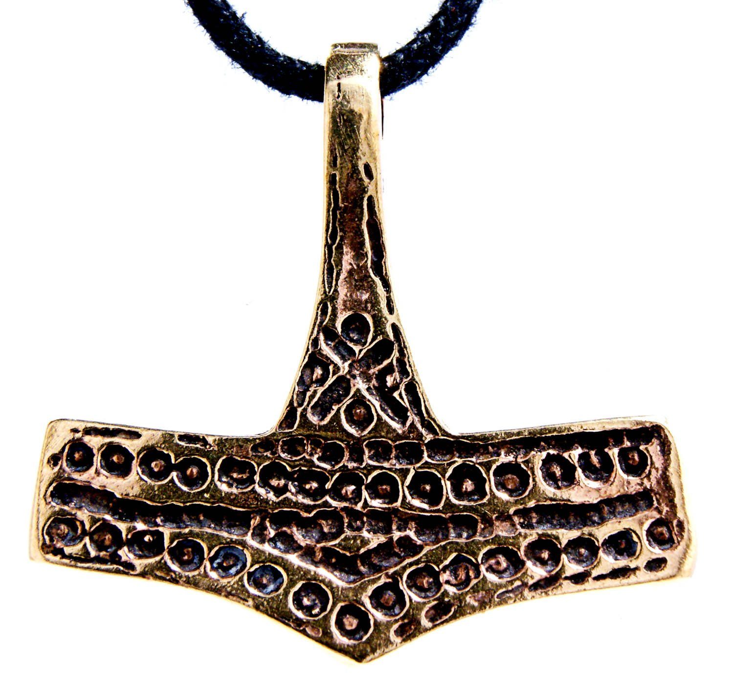 Kiss of Leather Kettenanhänger Thorshammer Bronze Romersdal Thorhammer Odin Thor Anhänger