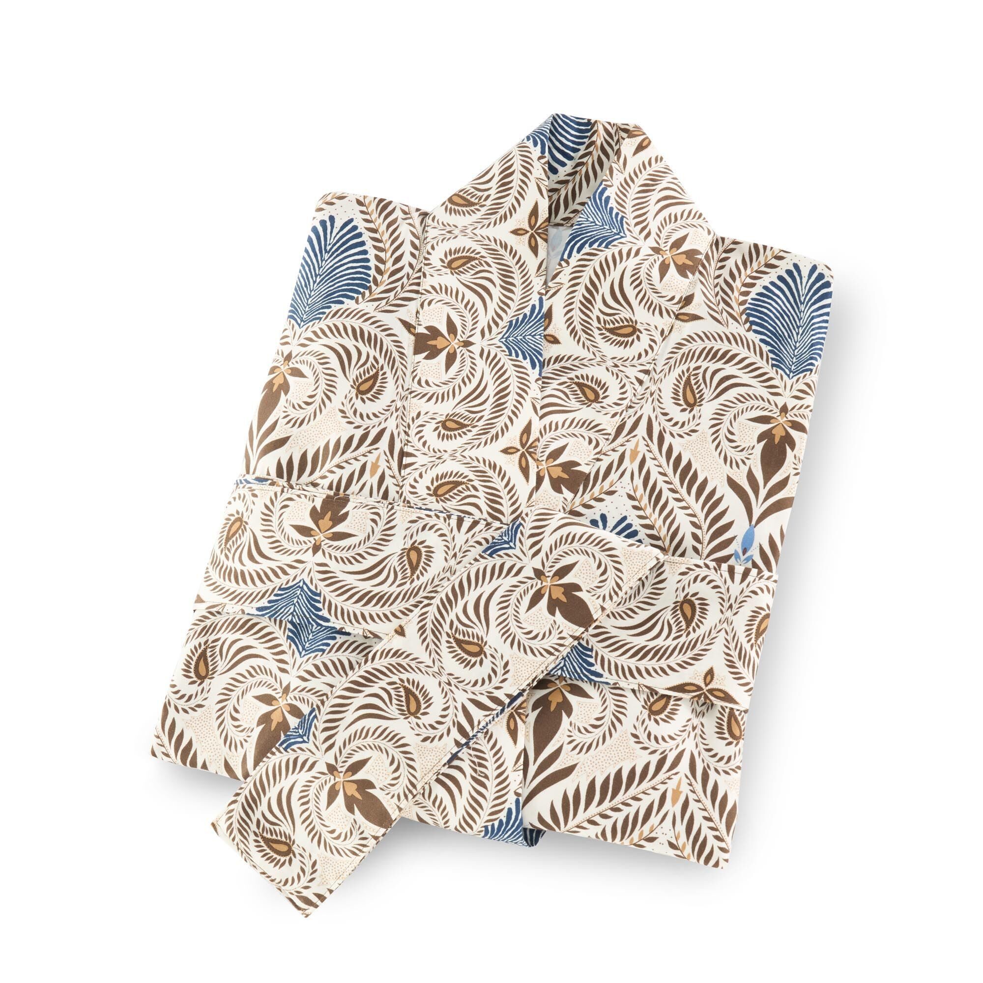 Bassetti Kimono NAIROBI, lang, Baumwolle, Gürtel, aus hochwertigem Baumwollsatin