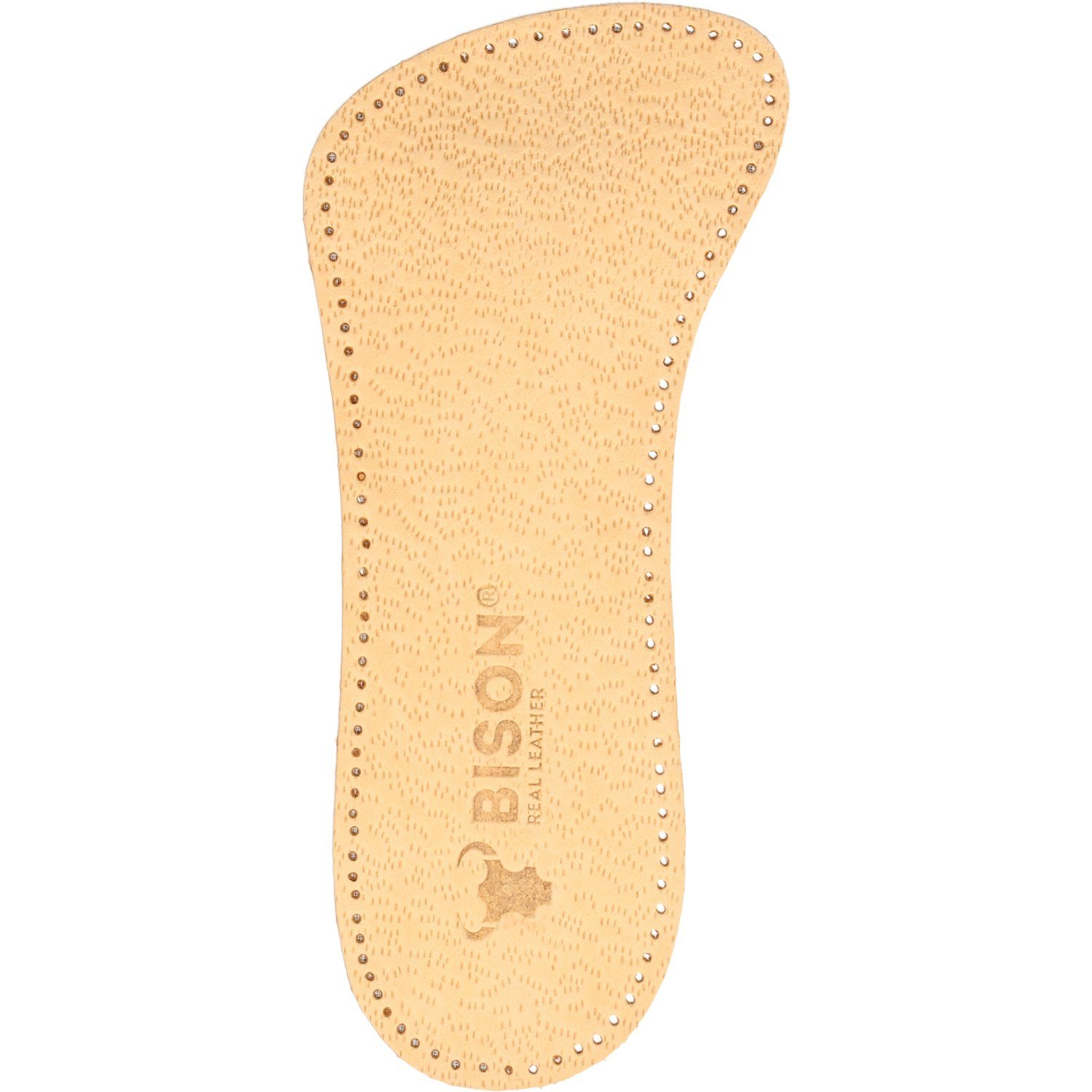 BISON Real Leather Ledersohlen 3/4 Einlegesohlen aus Leder (1 Paar), Selbstklebend/mit Aktivkohle – Bild 2 von 3