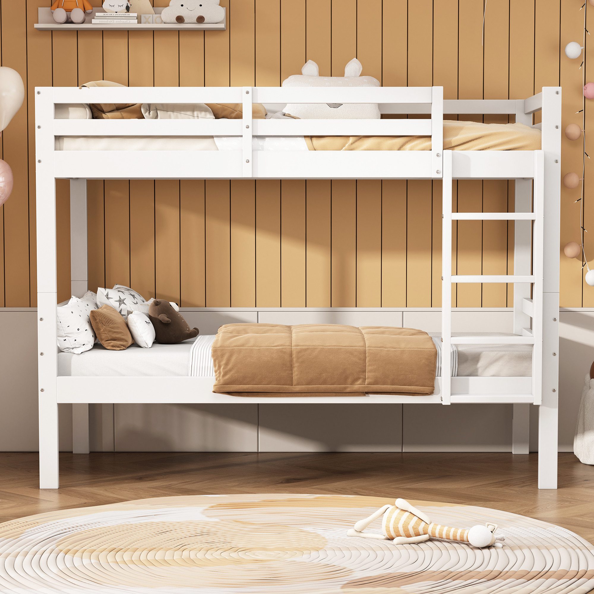 Flieks Etagenbett, Massivholz Kinderbett Umwandelbar 90x200cm günstig online kaufen