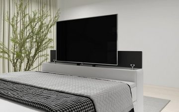 Luxusbetten24 Boxspringbett Citaro, mit TV Lift, USB-Anschluss und Stauraum