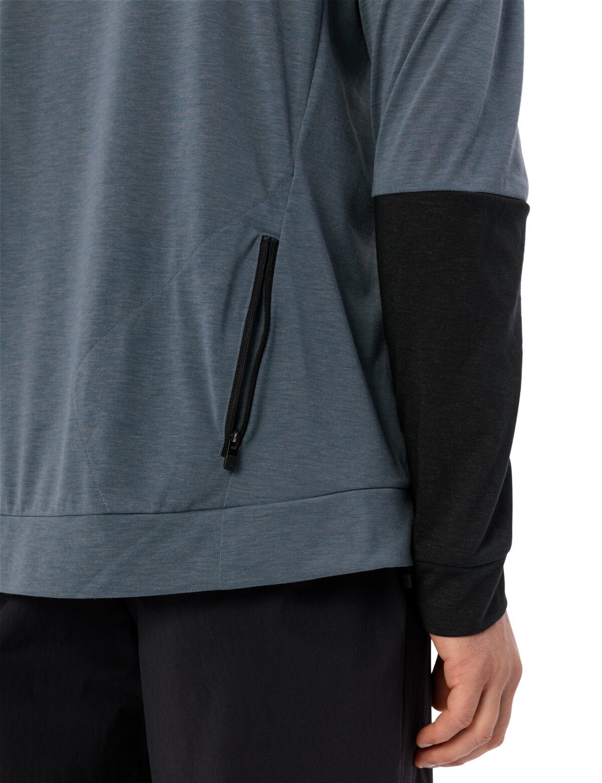 VAUDE Rundhalspullover Men's Qimsa Hoody (1-tlg) Herren Langarmshirt mit Kapuze fürs Mountainbike