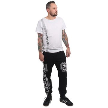 YAKUZA Jogginghose Apologise mit silbernen Metallic-Print