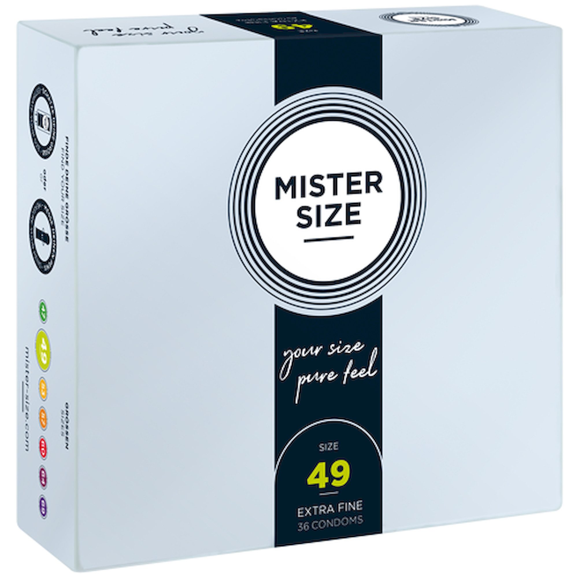 MISTER SIZE Kondome Mister Size Maxi-Pack: 49 (elegant & feinfühlig), 36 Kondome