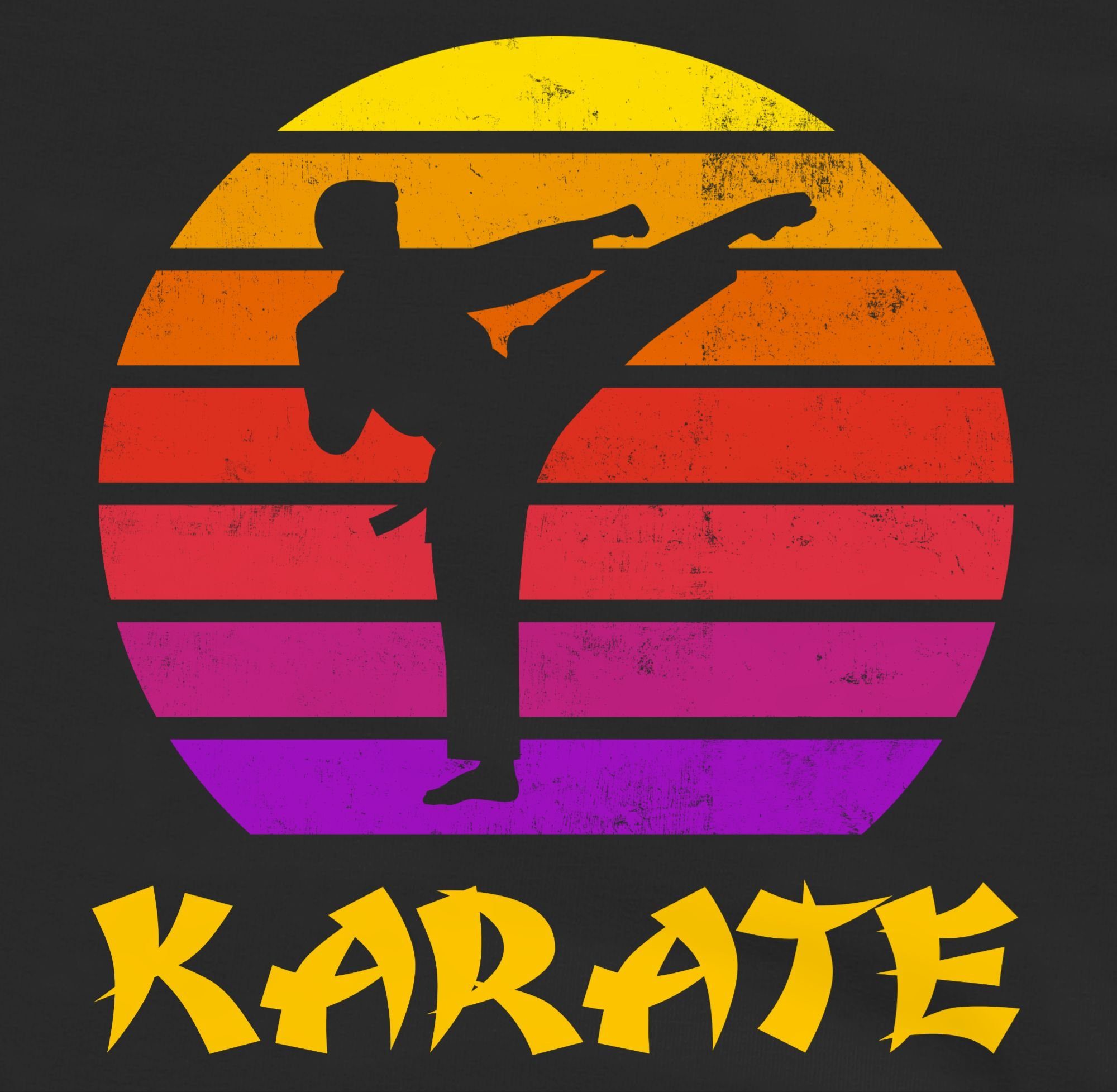 Shirtracer Sweatshirt Karate Kleidung 1 Sonne Kinder Retro Sport Schwarz