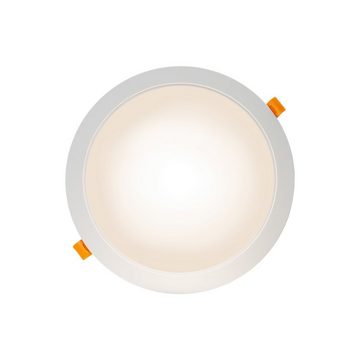 SpectrumLED LED Einbauleuchte Panel Einbauleuchte 24W rund 2900lm Badezimmerleuchte IP54 Warm 3000K, LED fest integriert, Warmweiß, Wasserfest