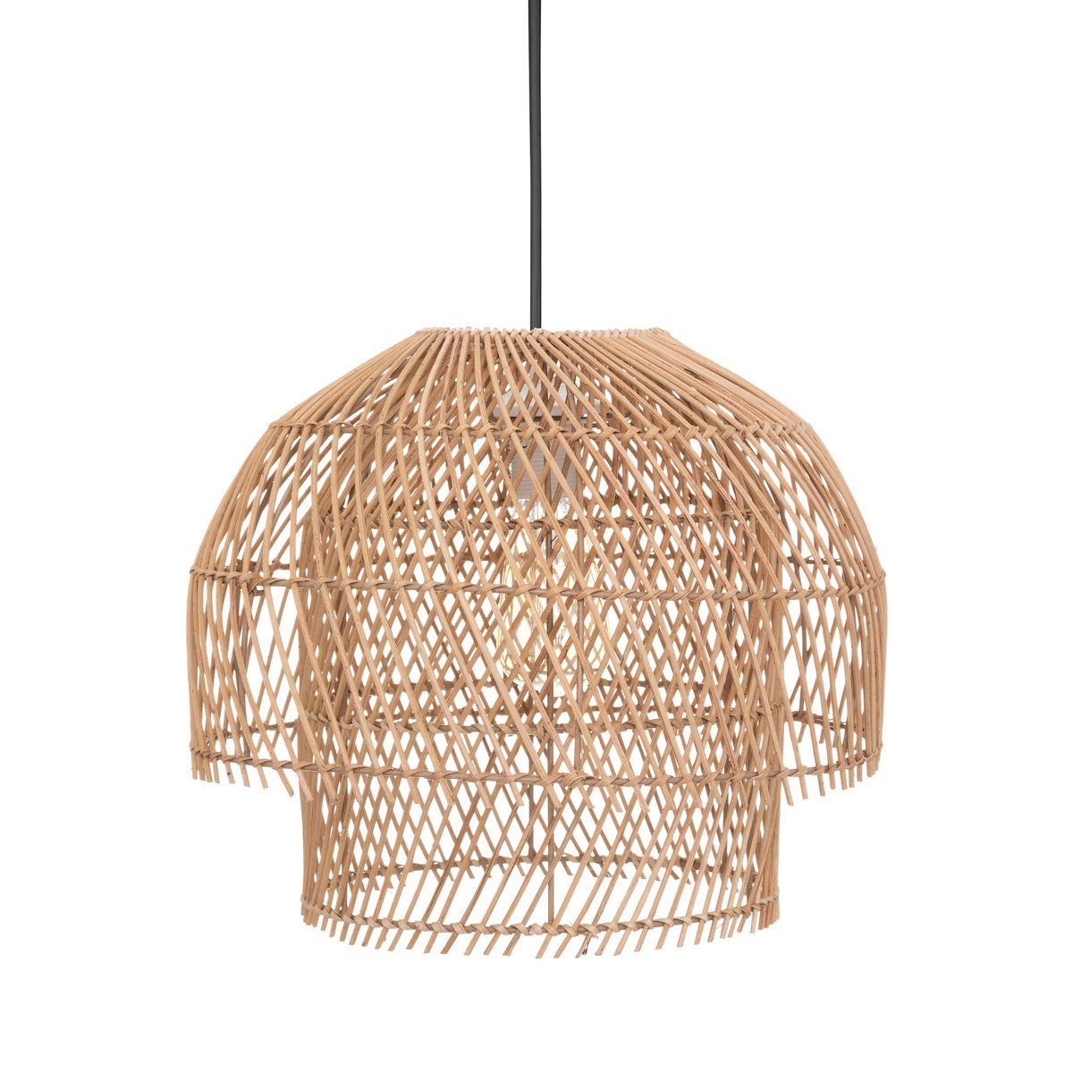 Atmosphera Pendelleuchte Sinai Aus Bambus – Durchmesser 45 Cm, Höhe 35 Cm, Max. 80 Cm Kabel, Für E27 Leuchtmittel