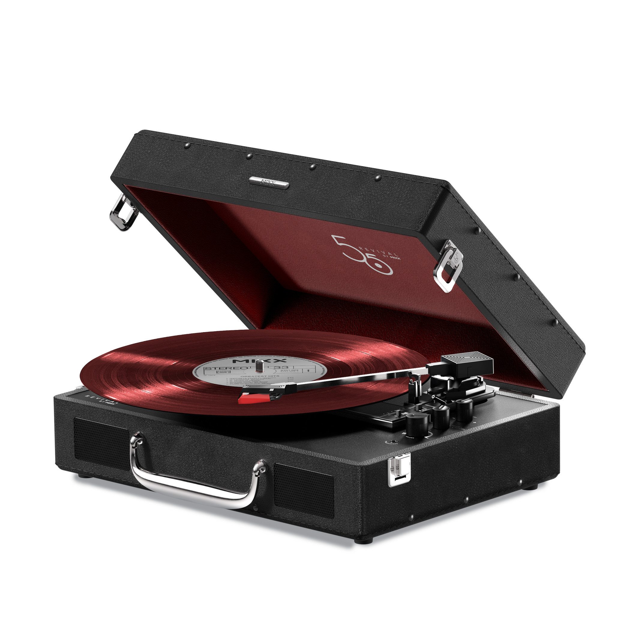 MIXX Revival 55 Stereo-Vinyl-Plattenspieler Проигрыватели (Direktantrieb, Retro, Integrierte Stereo-Lautsprecher, Bluetooth, tragbar)