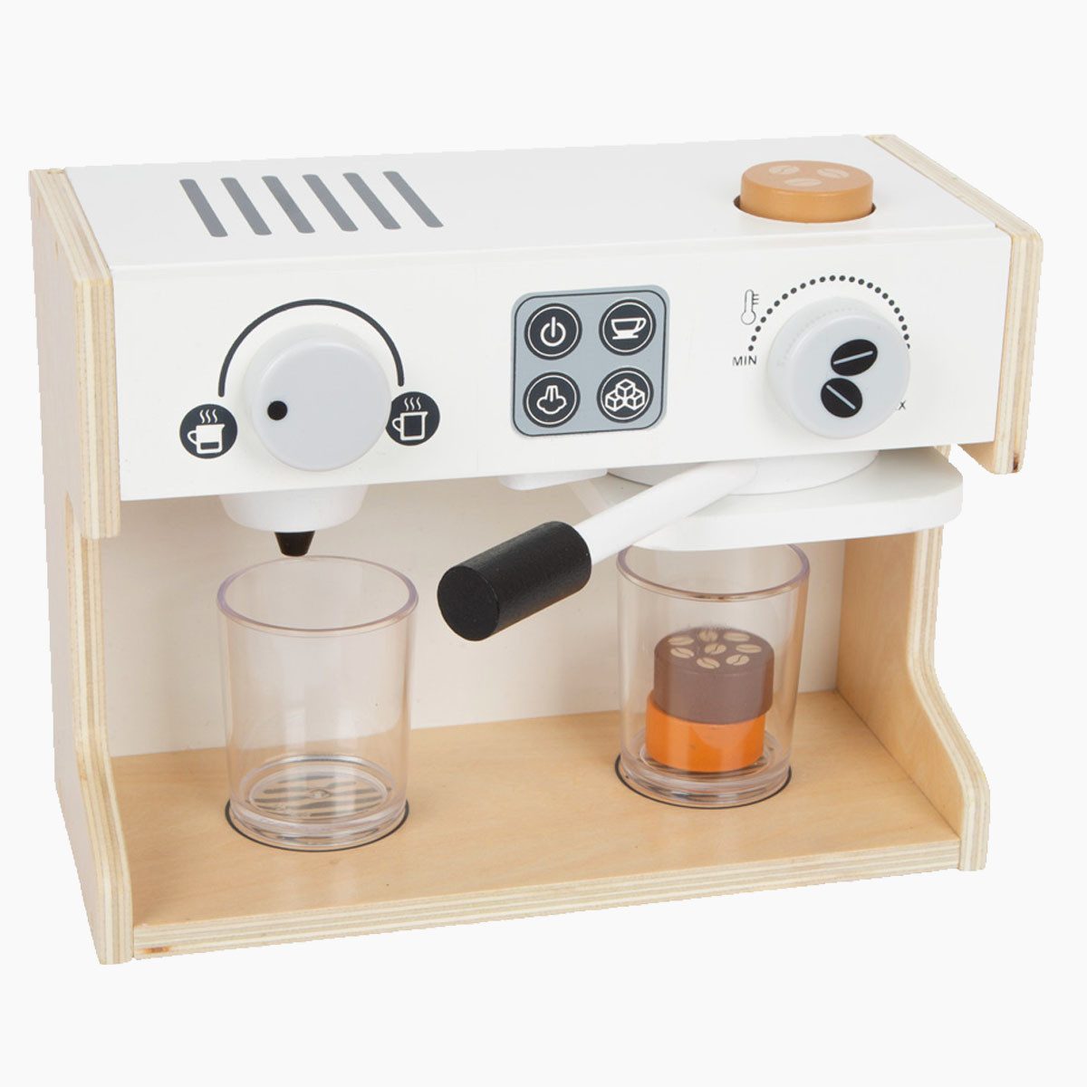 Small Foot Kinder-Kaffeemaschine Kaffeemaschine Gastro, (packung, 9-tlg., sparpackung), perfekte Ergänzung für die Kinderküche