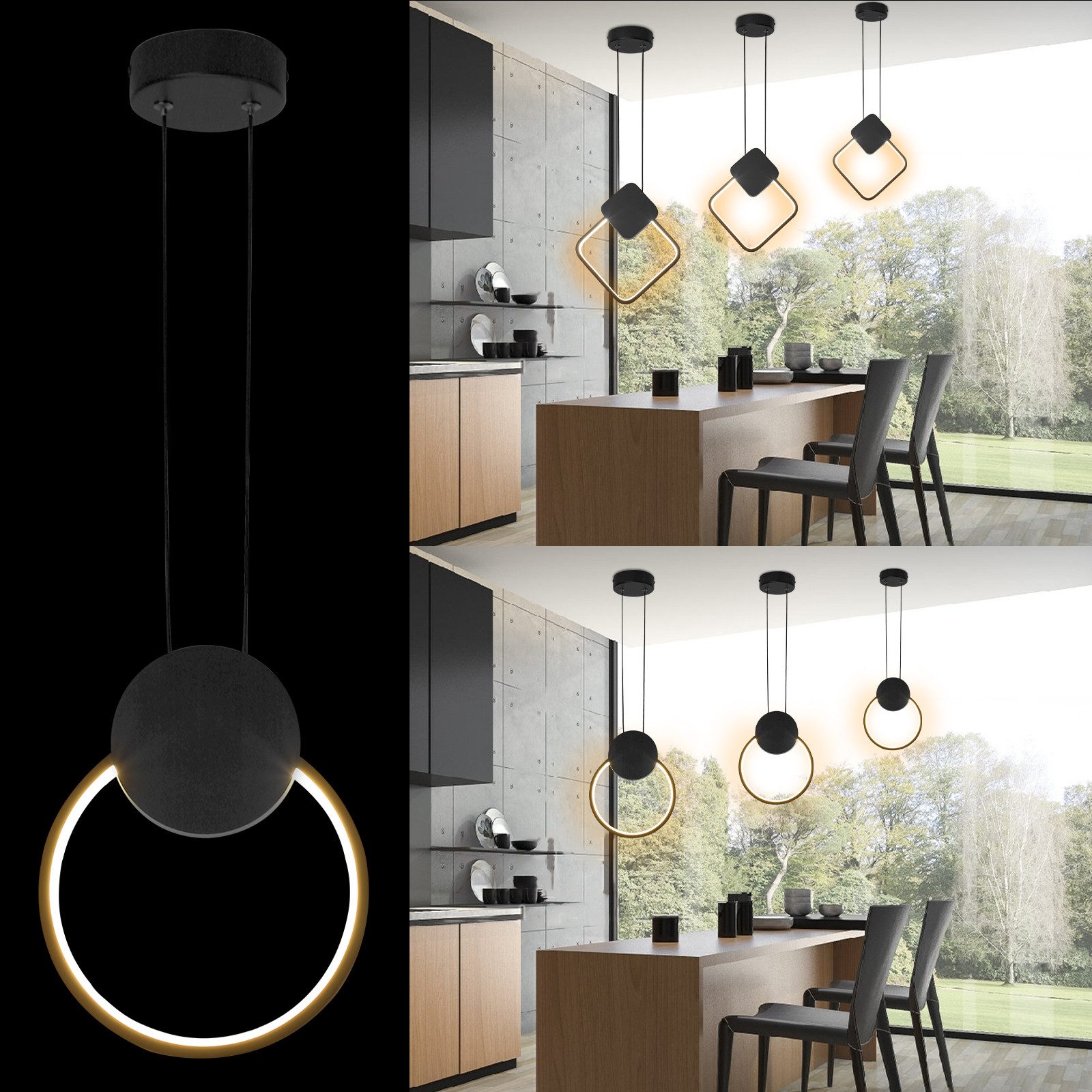 LMaxhome Pendelleuchte LED Modern Hängelampe Nordisch günstig online kaufen